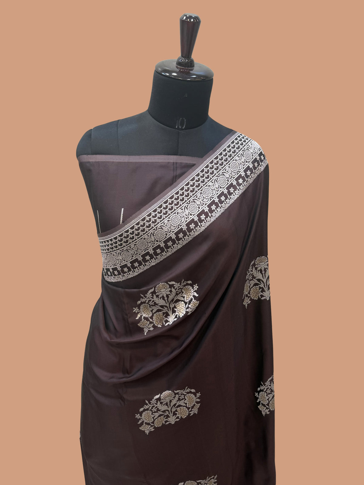 Pure Katan Silk Banarasi Handloom Saree - All over Kadua Motifs