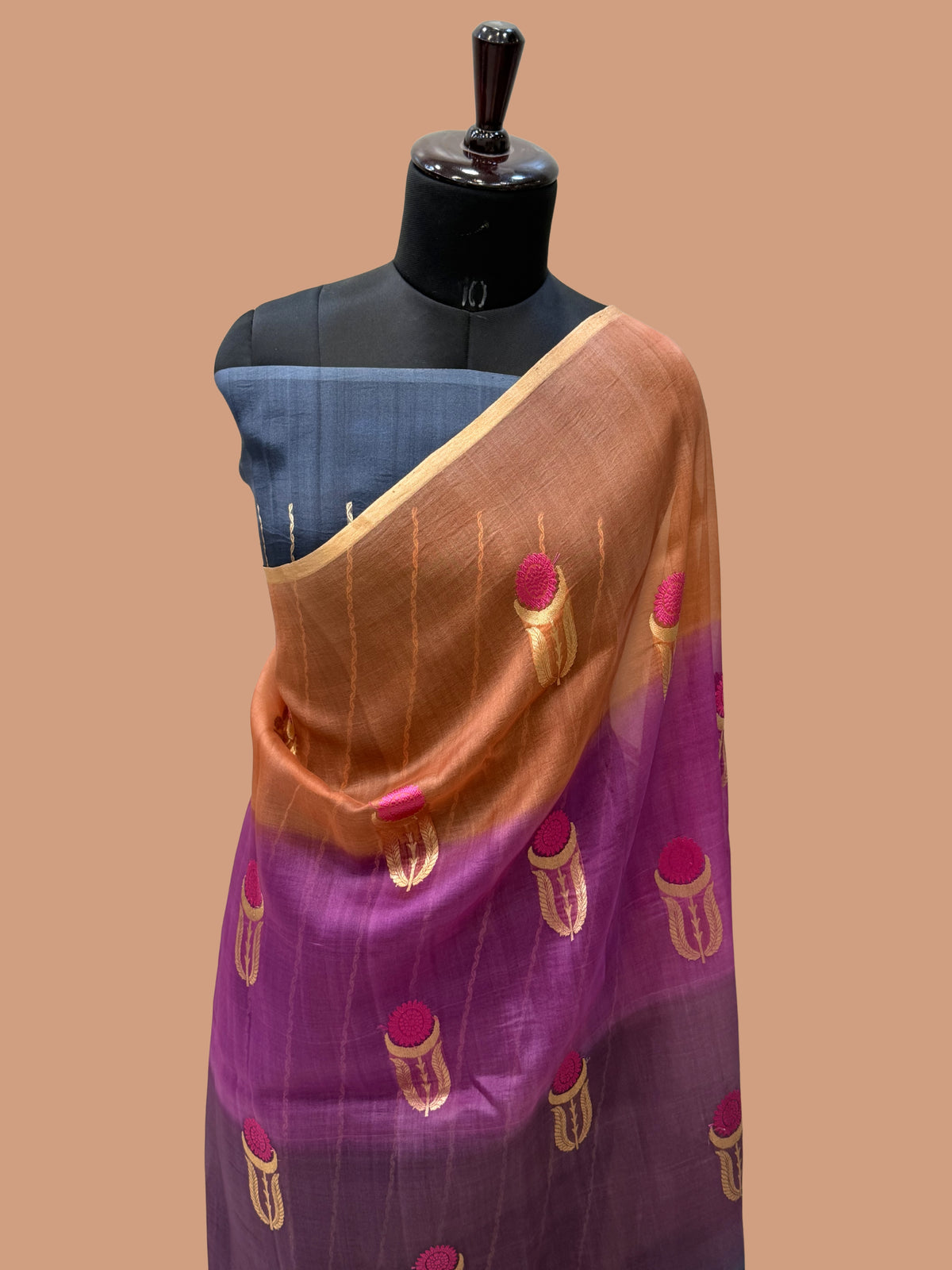 Pure Kora Silk Handloom Banarasi Saree - All Over Kadua Buta