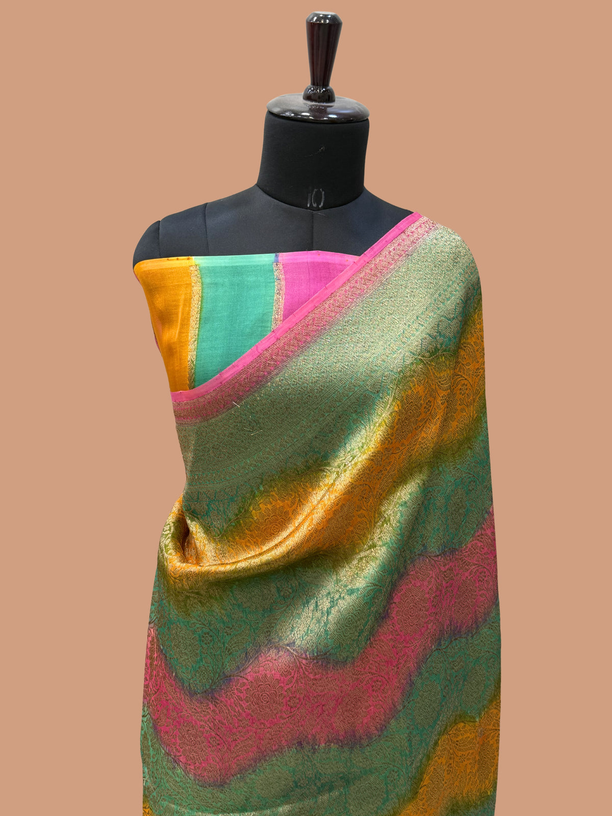 Pure Kora Silk Handloom Banarasi Saree - All Over Brocade Jaal
