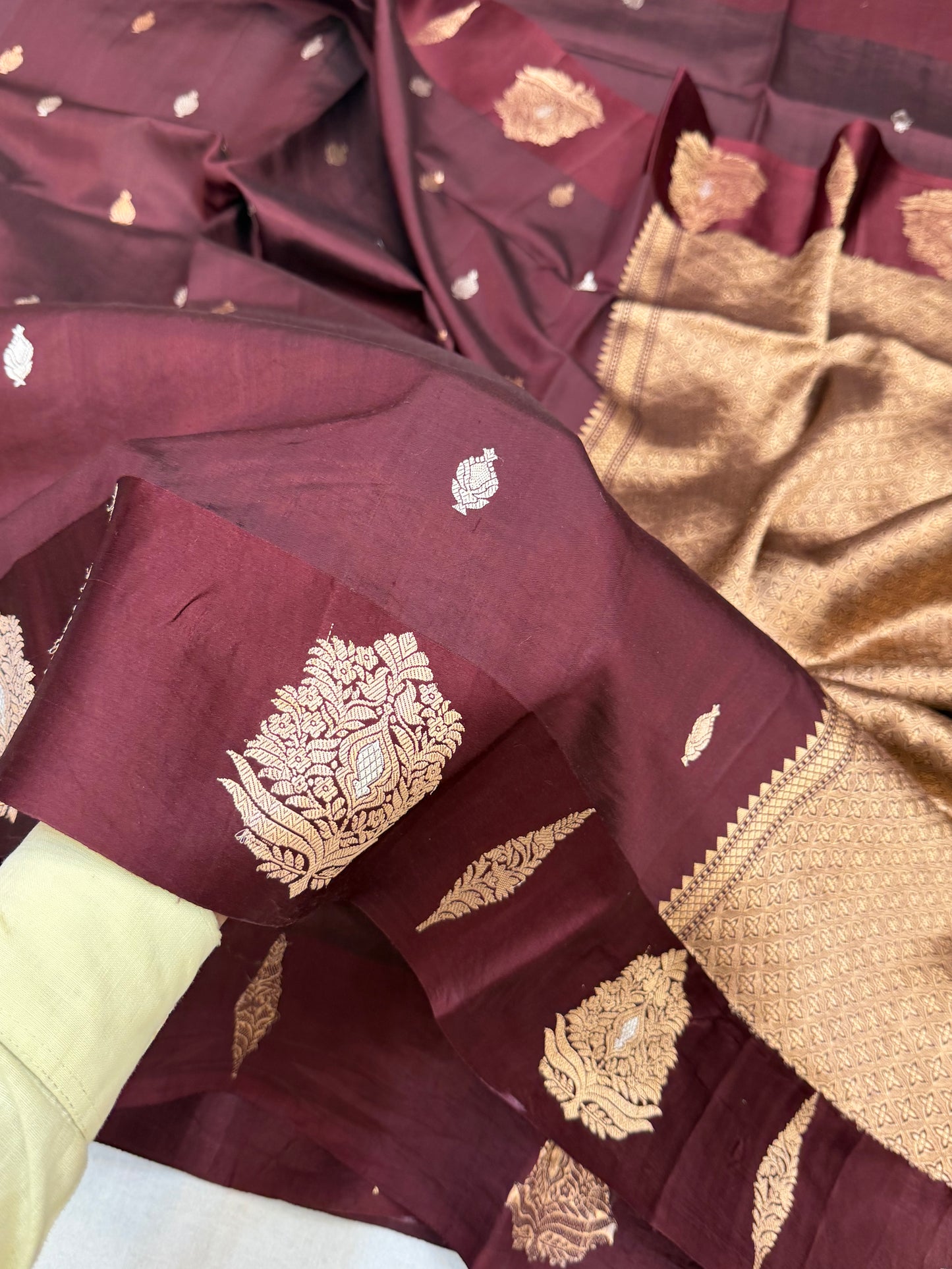Pure Mango Silk Banarasi Handloom Saree