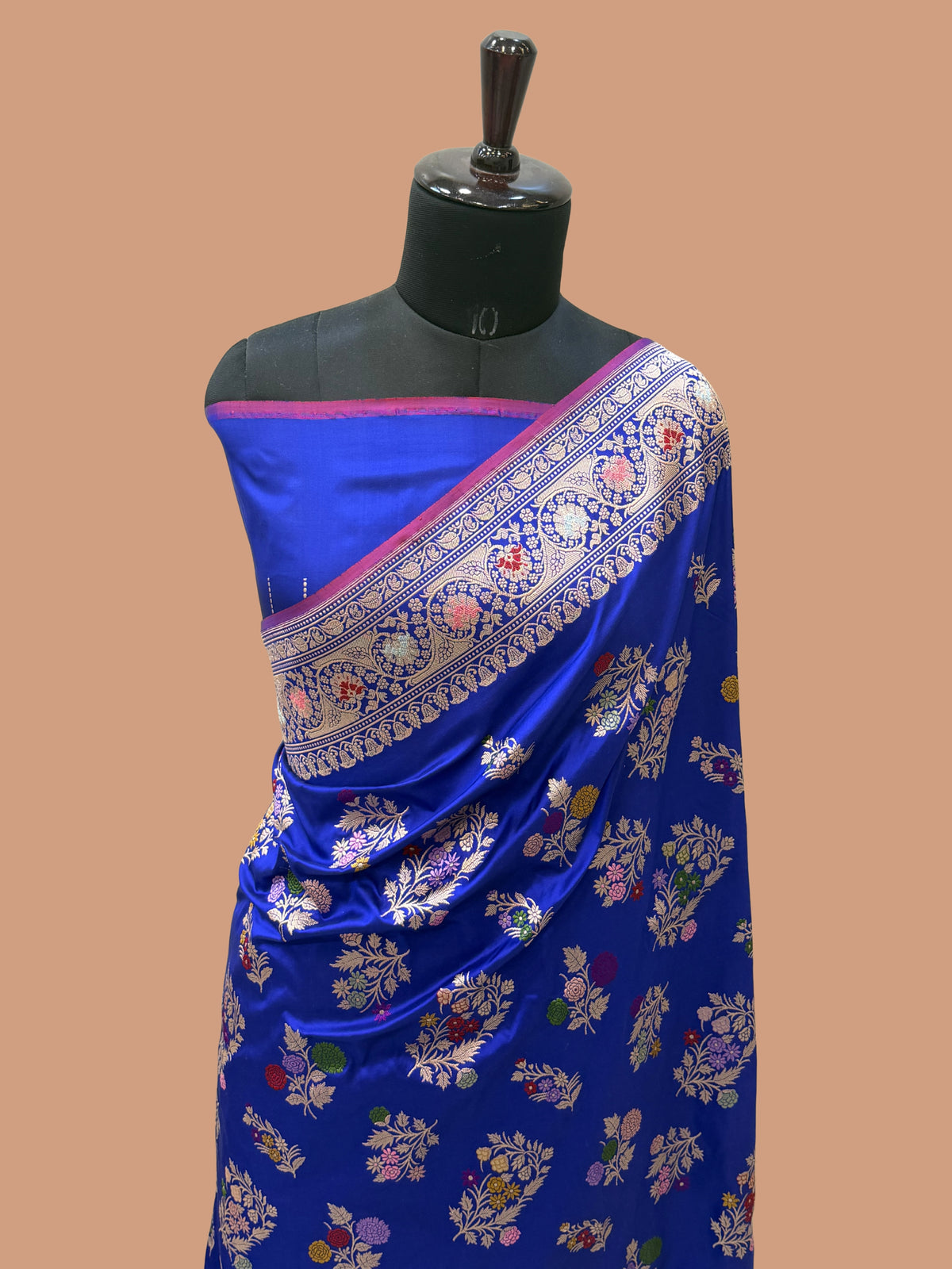 Pure Katan Silk Banarasi Handloom Saree - All over Kadua Jangla