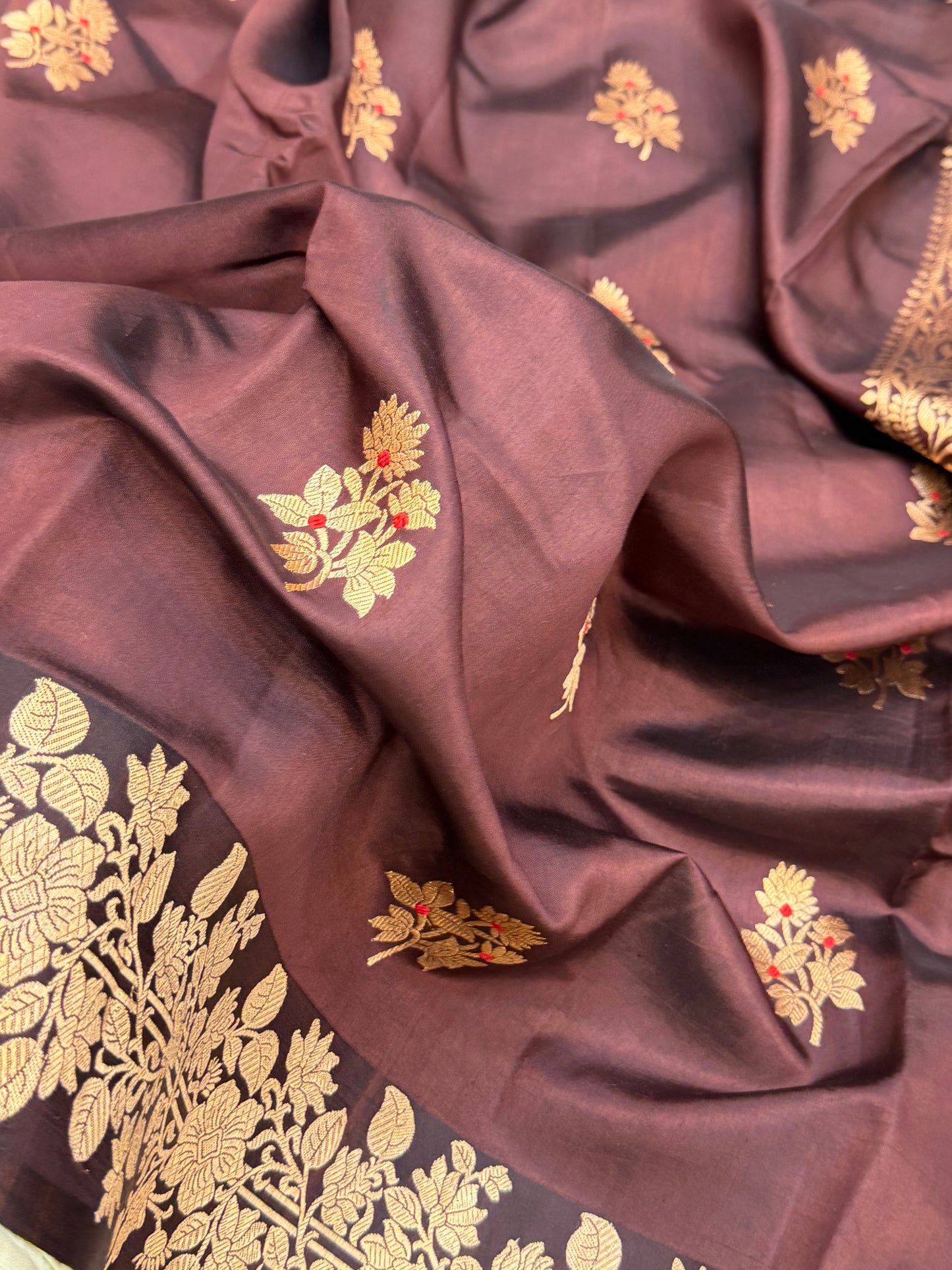 Pure Mango Silk Banarasi Handloom Saree