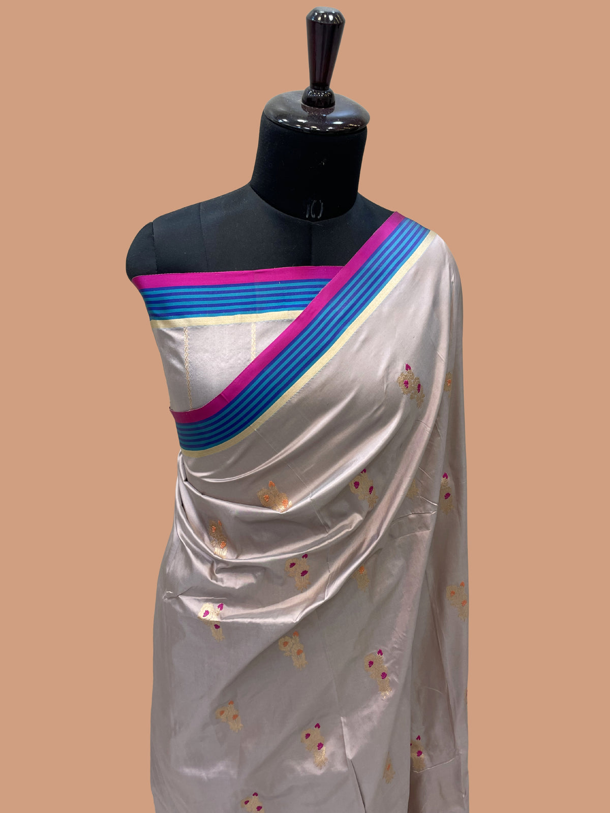 Pure Katan Silk Banarasi Handloom Saree - All over Kadua Buta