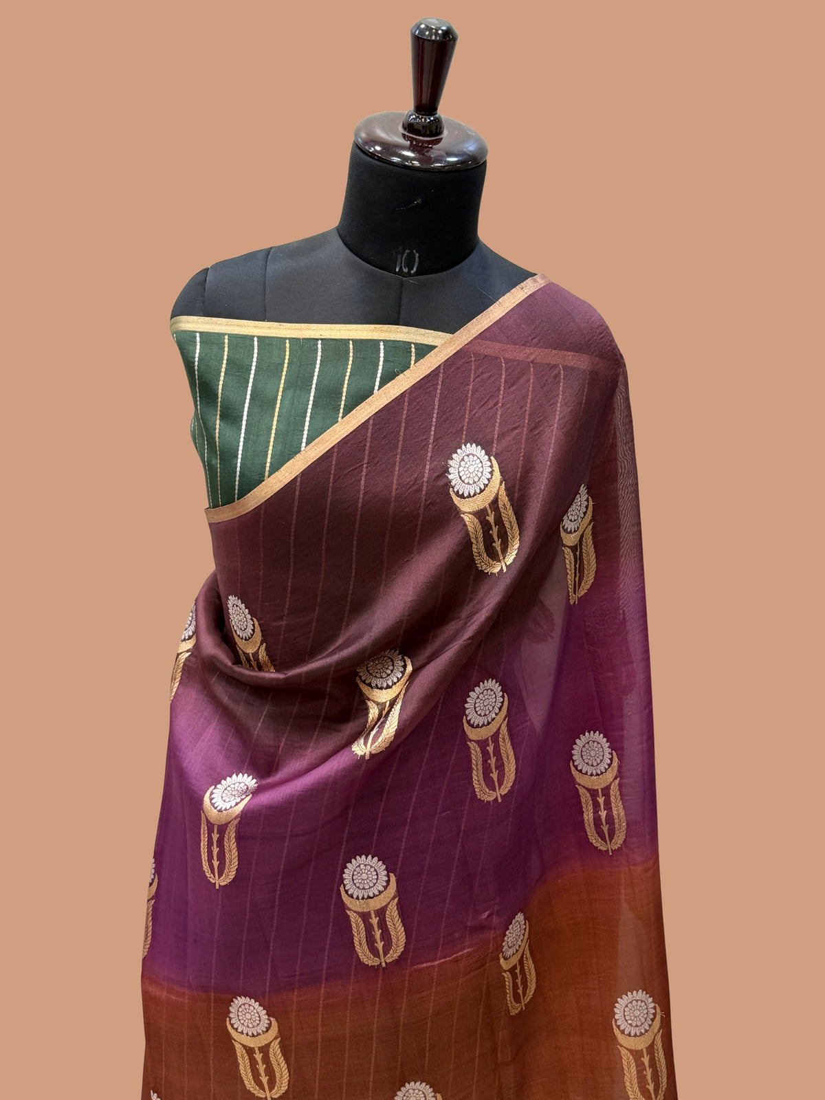 Pure Kora Silk Handloom Banarasi Saree - All Over Kadua Buta
