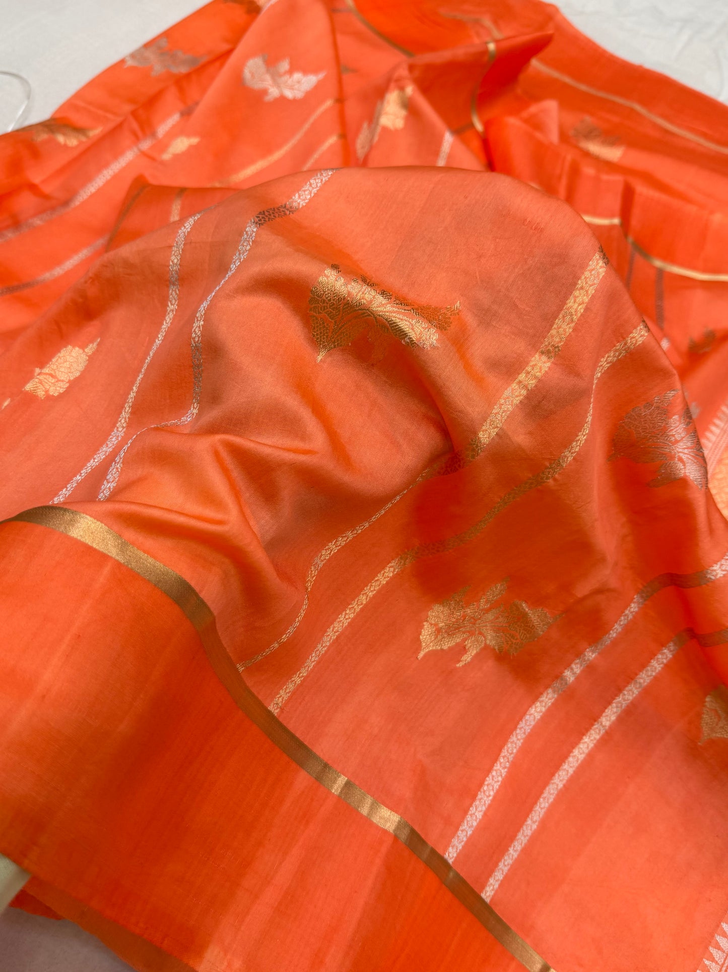Pure Mango Silk Banarasi Handloom Saree