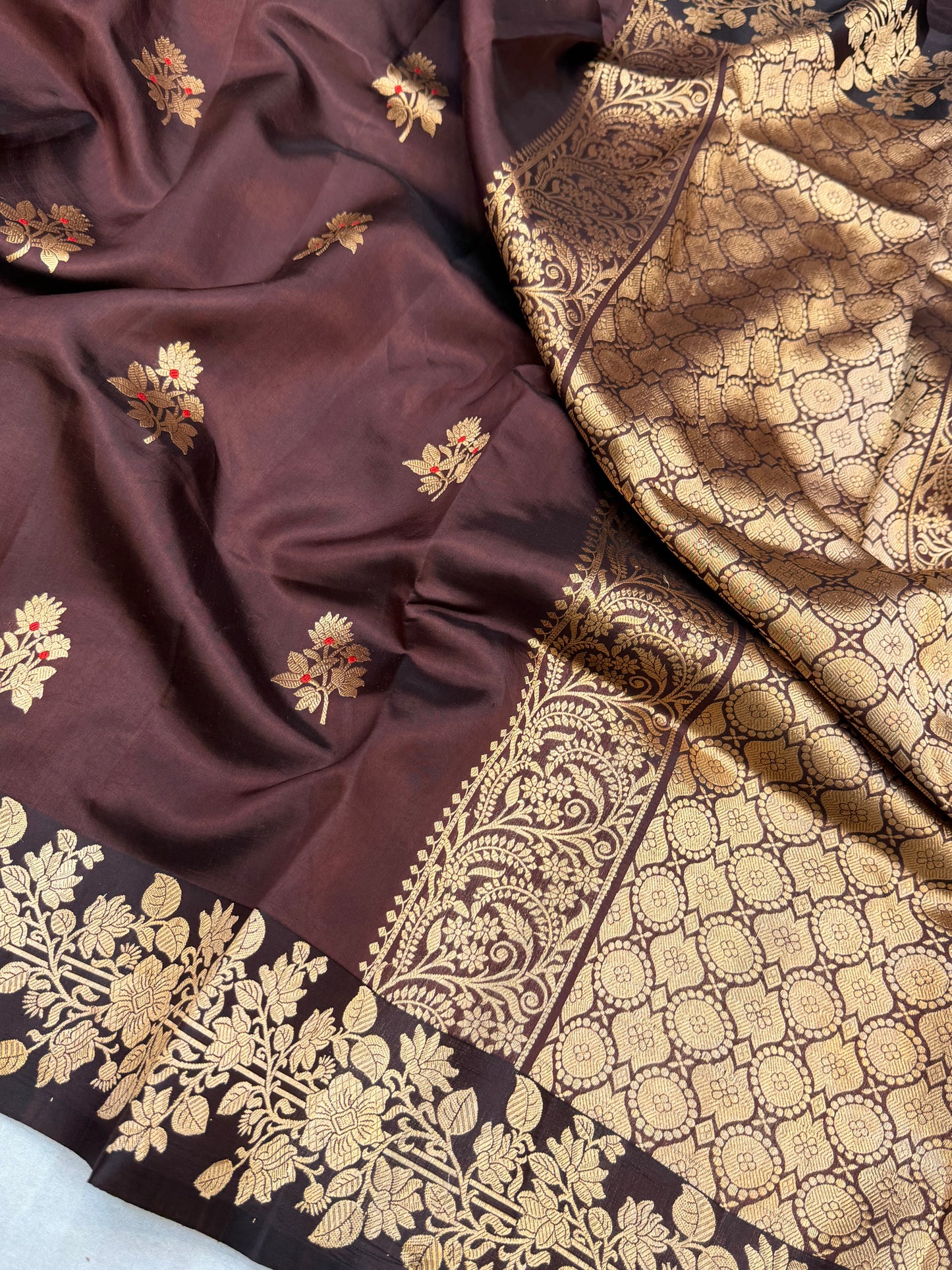 Pure Mango Silk Banarasi Handloom Saree