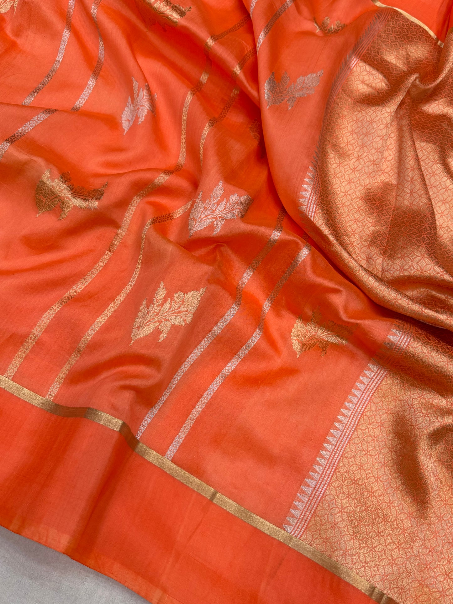 Pure Mango Silk Banarasi Handloom Saree