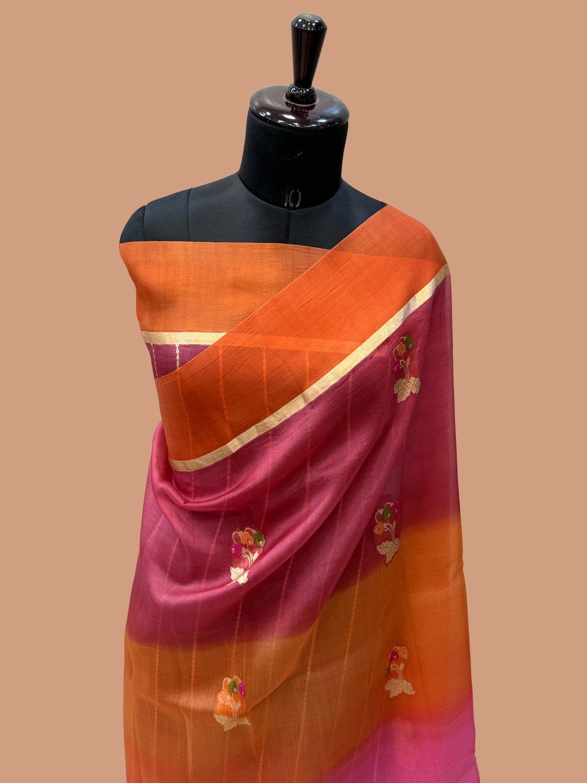 Pure Kora Silk Handloom Banarasi Saree - All Over Kadua Buta