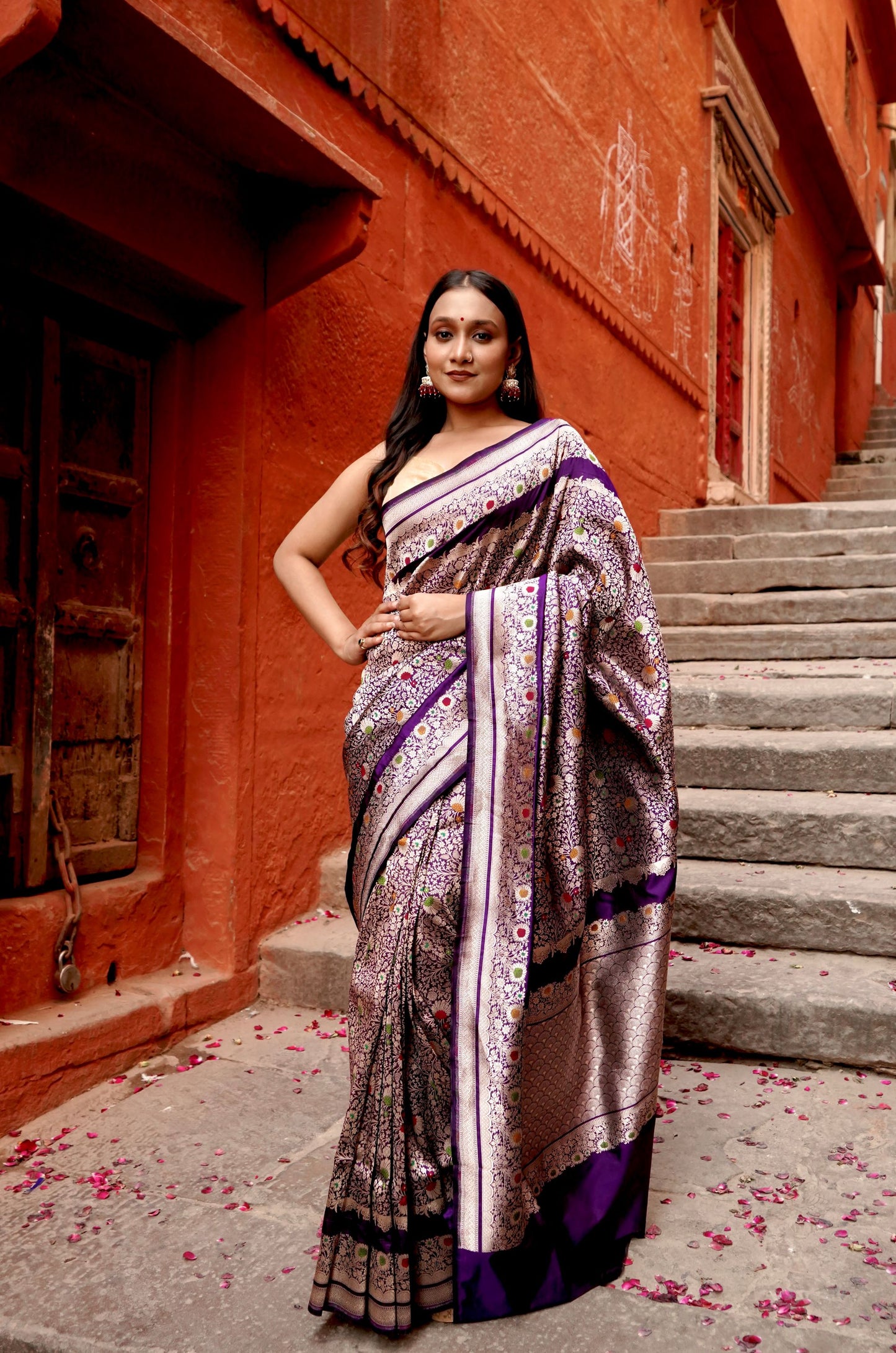 Pure Katan Brocade with Multiminakari Designer Saree
