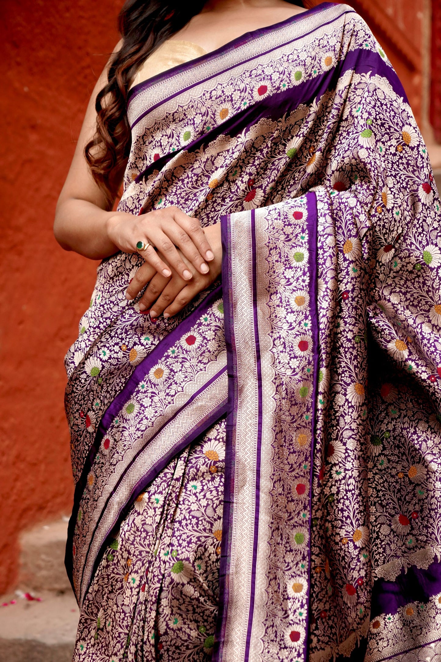 Pure Katan Brocade with Multiminakari Designer Saree