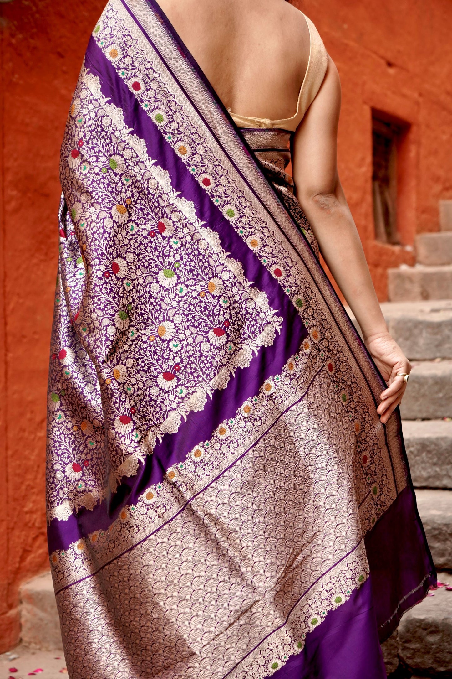 Pure Katan Brocade with Multiminakari Designer Saree