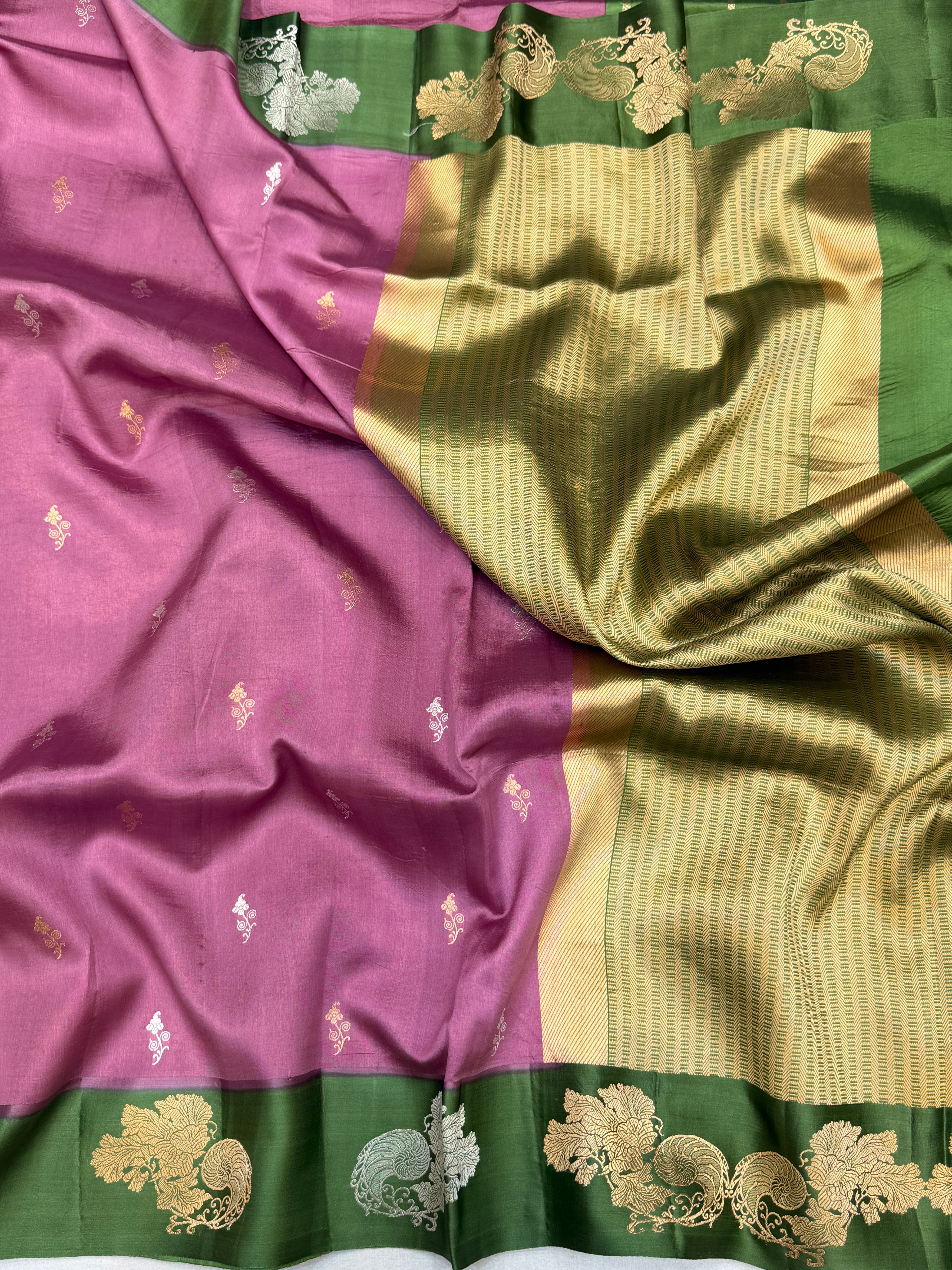 Pure Mango Silk Banarasi Handloom Saree