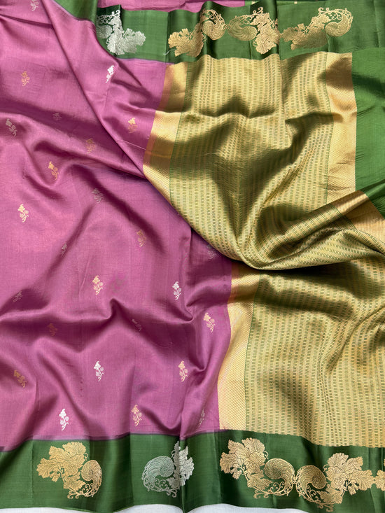 Pure Mango Silk Banarasi Handloom Saree