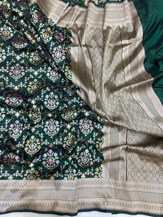 Pure Katan Silk Banarasi Handloom Saree - All Over Motifs