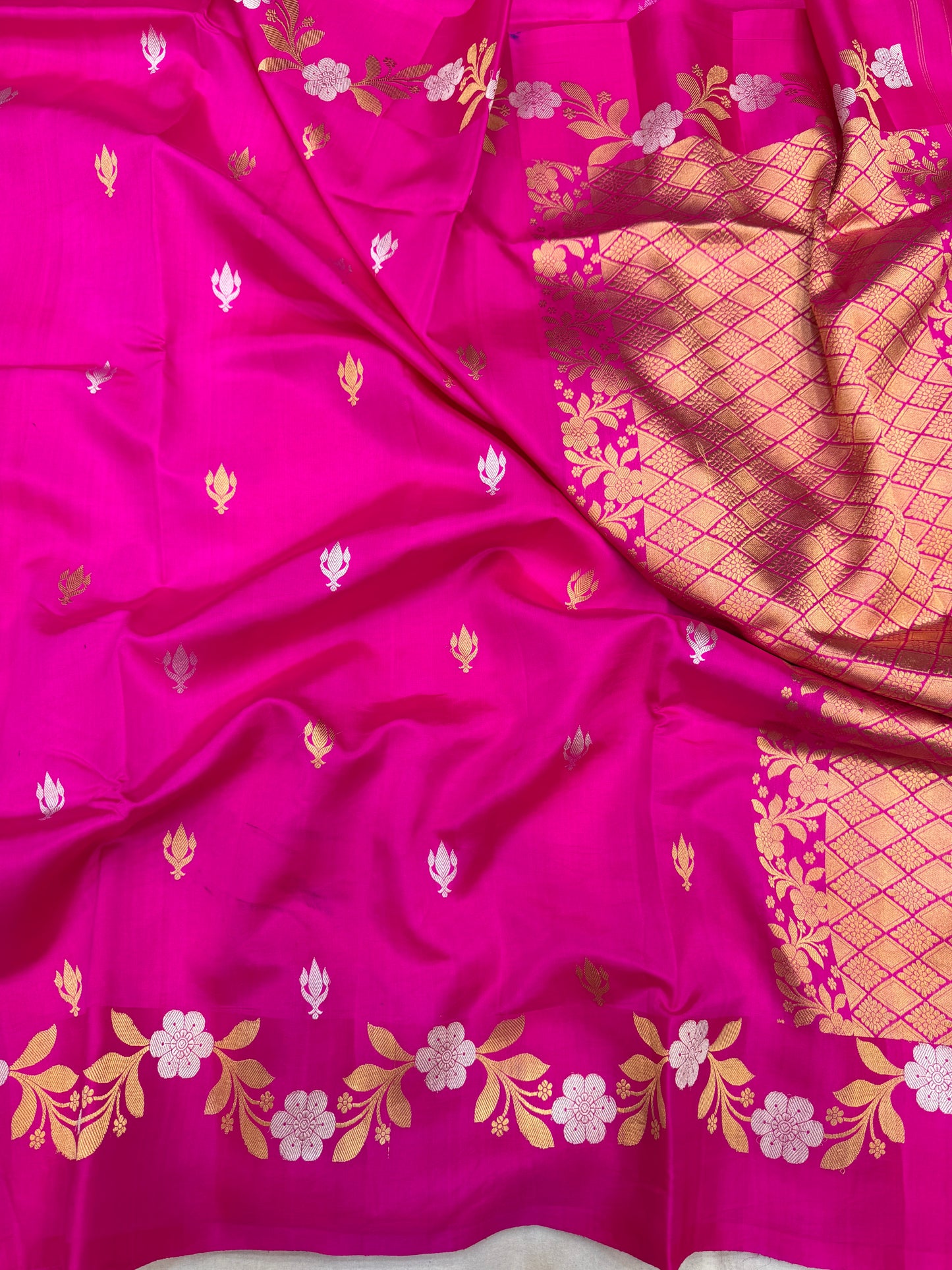 Pure Mango Silk Banarasi Handloom Saree