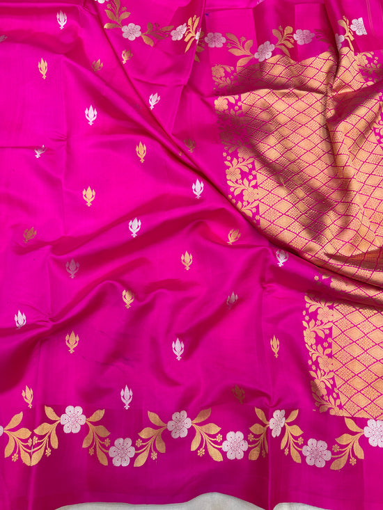 Pure Mango Silk Banarasi Handloom Saree