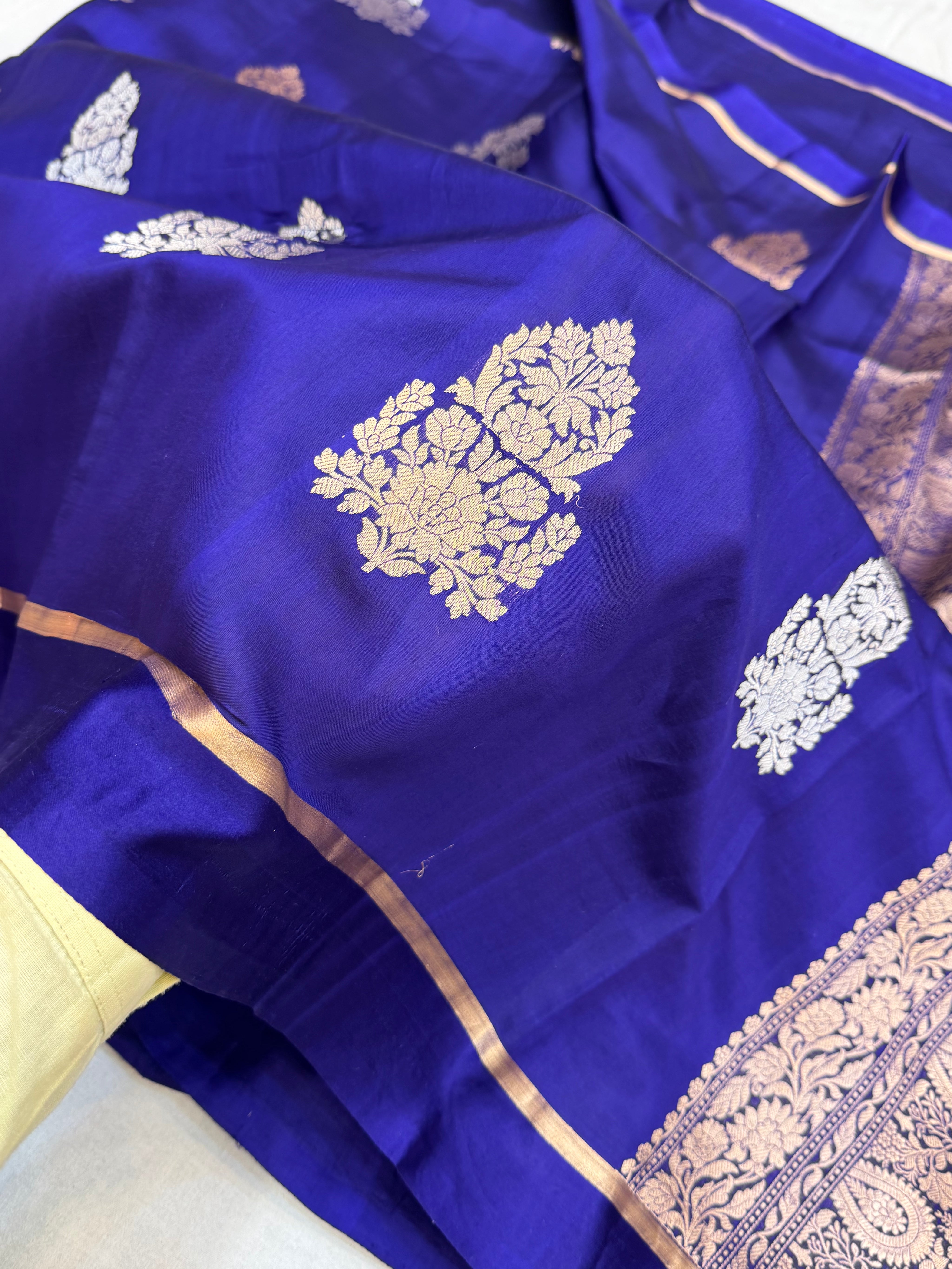 Pure Mango Silk Banarasi Handloom Saree