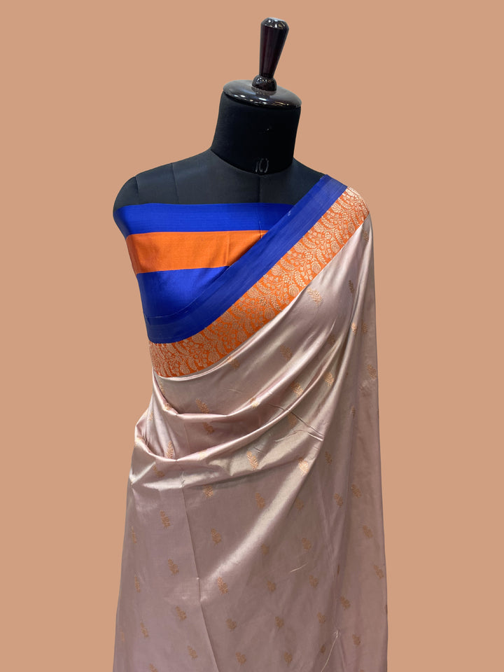 Pure Katan Silk Banarasi Handloom Saree - All over Kadua Buti