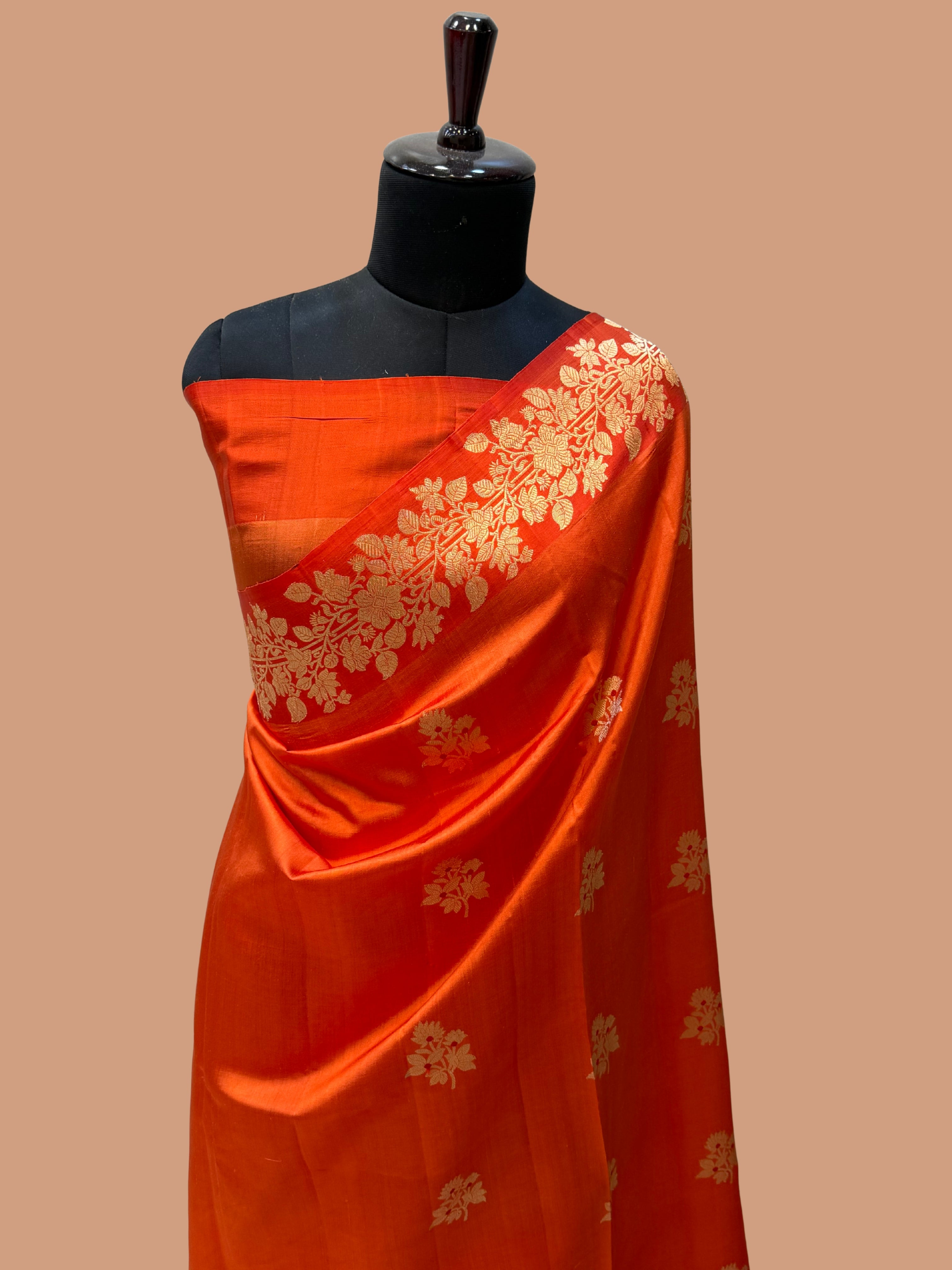 Pure Mango Silk Banarasi Handloom Saree