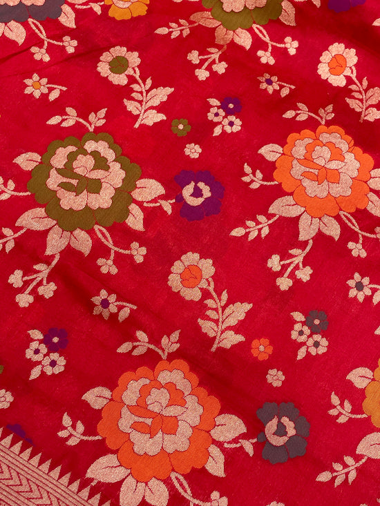 Pure Katan Silk Banarasi Handloom Saree - All Over Meenakari