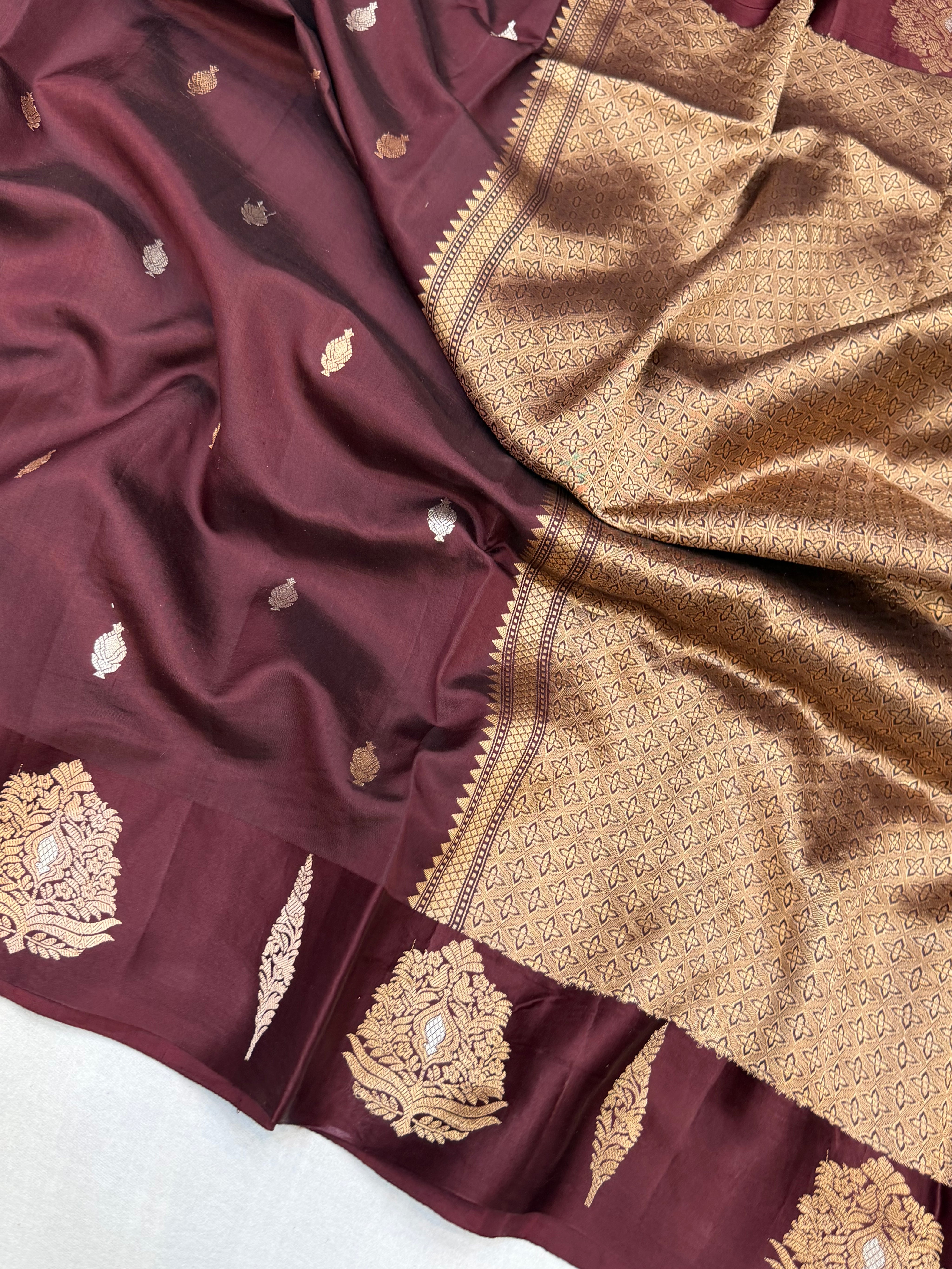 Pure Mango Silk Banarasi Handloom Saree