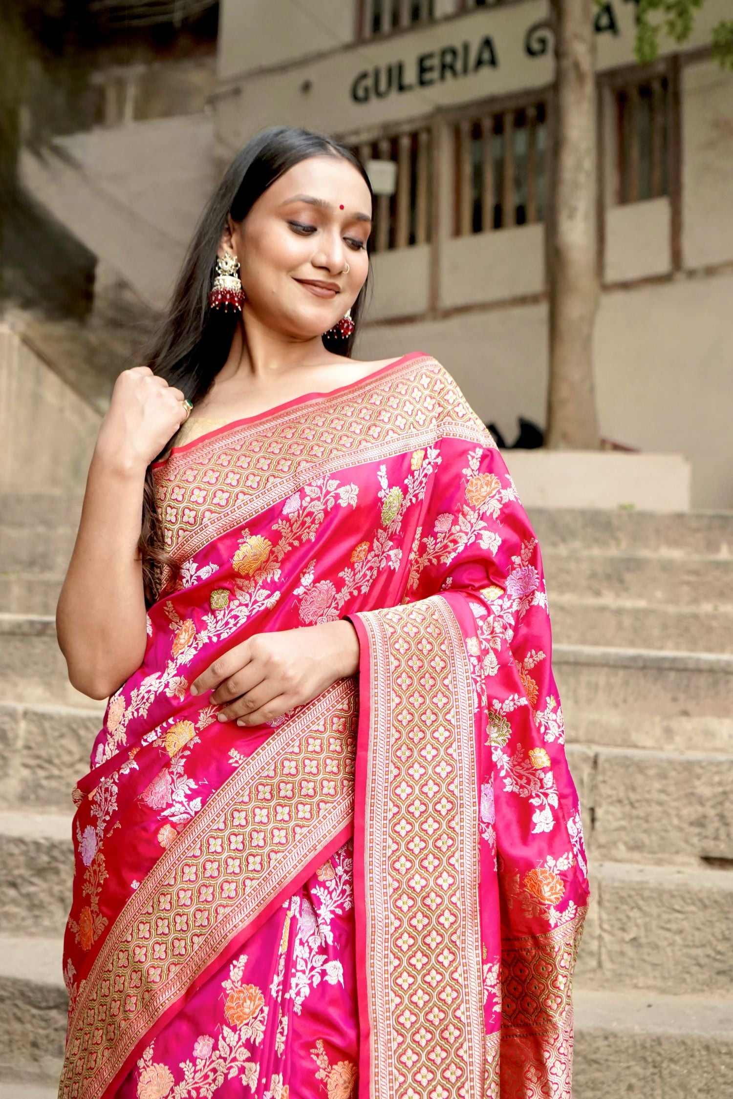 Pure Katan Kadhwa Jangla with Tilfi Minakari Work Saree