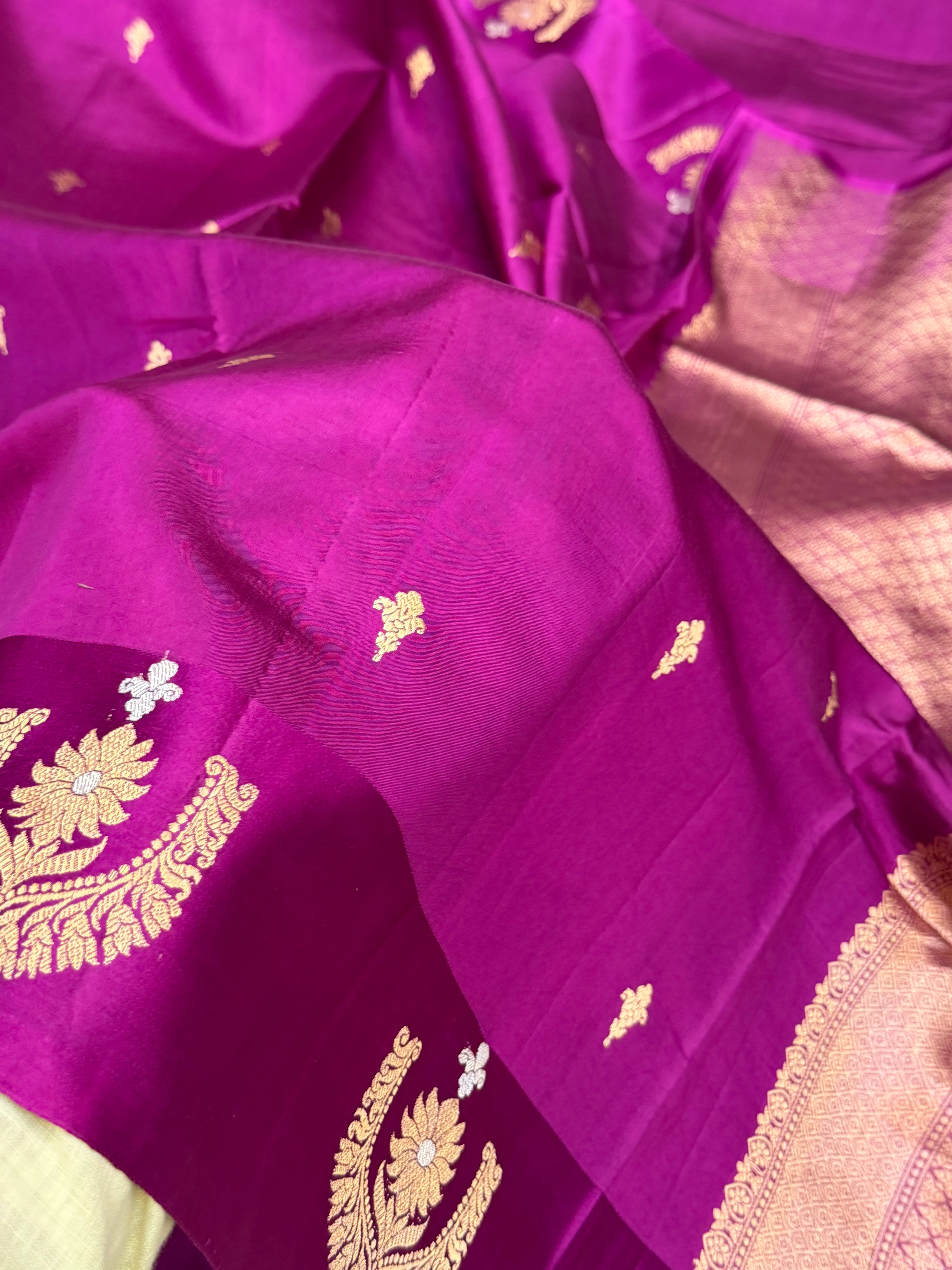 Pure Mango Silk Banarasi Handloom Saree