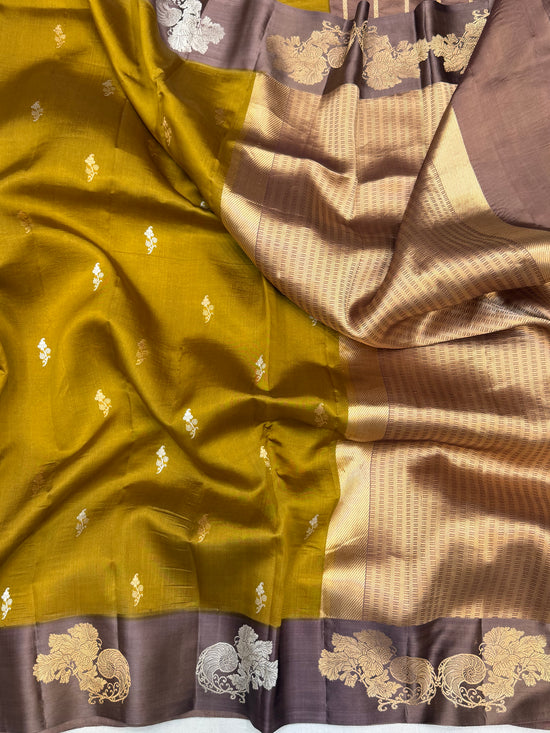 Pure Mango Silk Banarasi Handloom Saree
