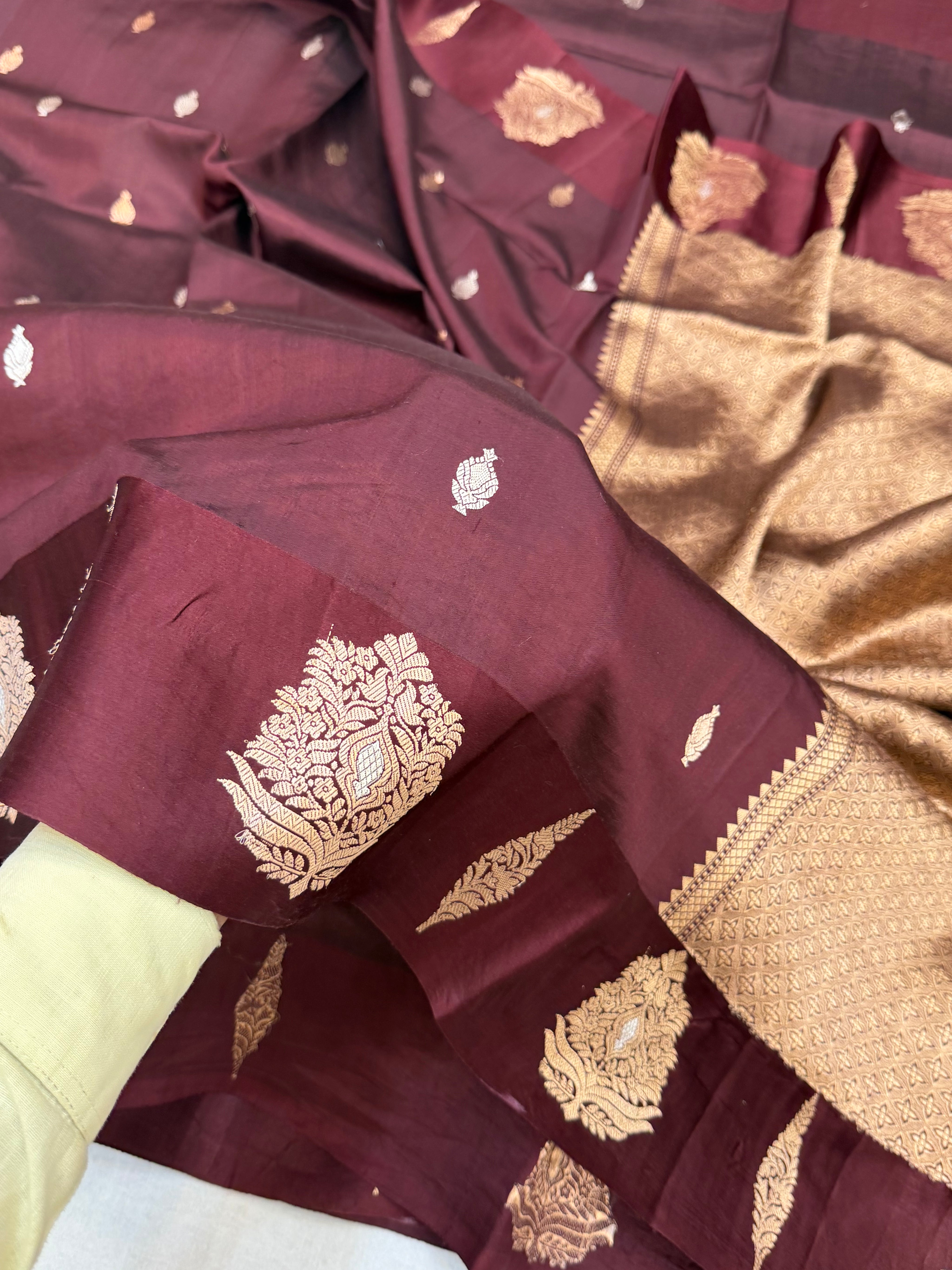 Pure Mango Silk Banarasi Handloom Saree