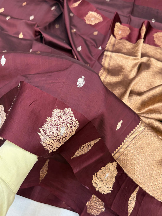 Pure Mango Silk Banarasi Handloom Saree