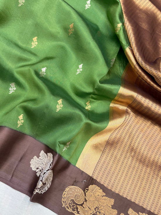 Pure Mango Silk Banarasi Handloom Saree