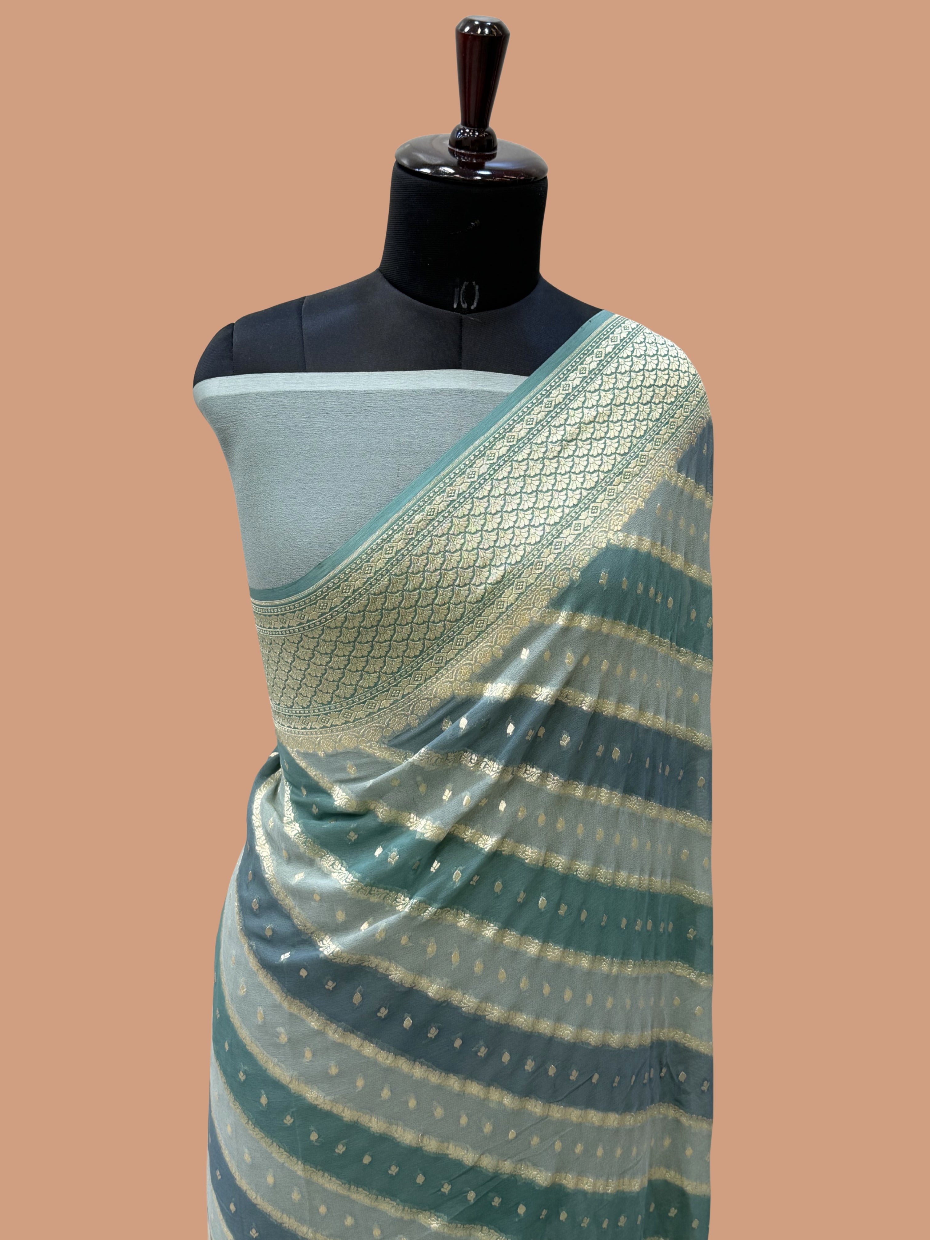 Rangkat Pure Khaddi Georgette Handloom Banarasi Saree