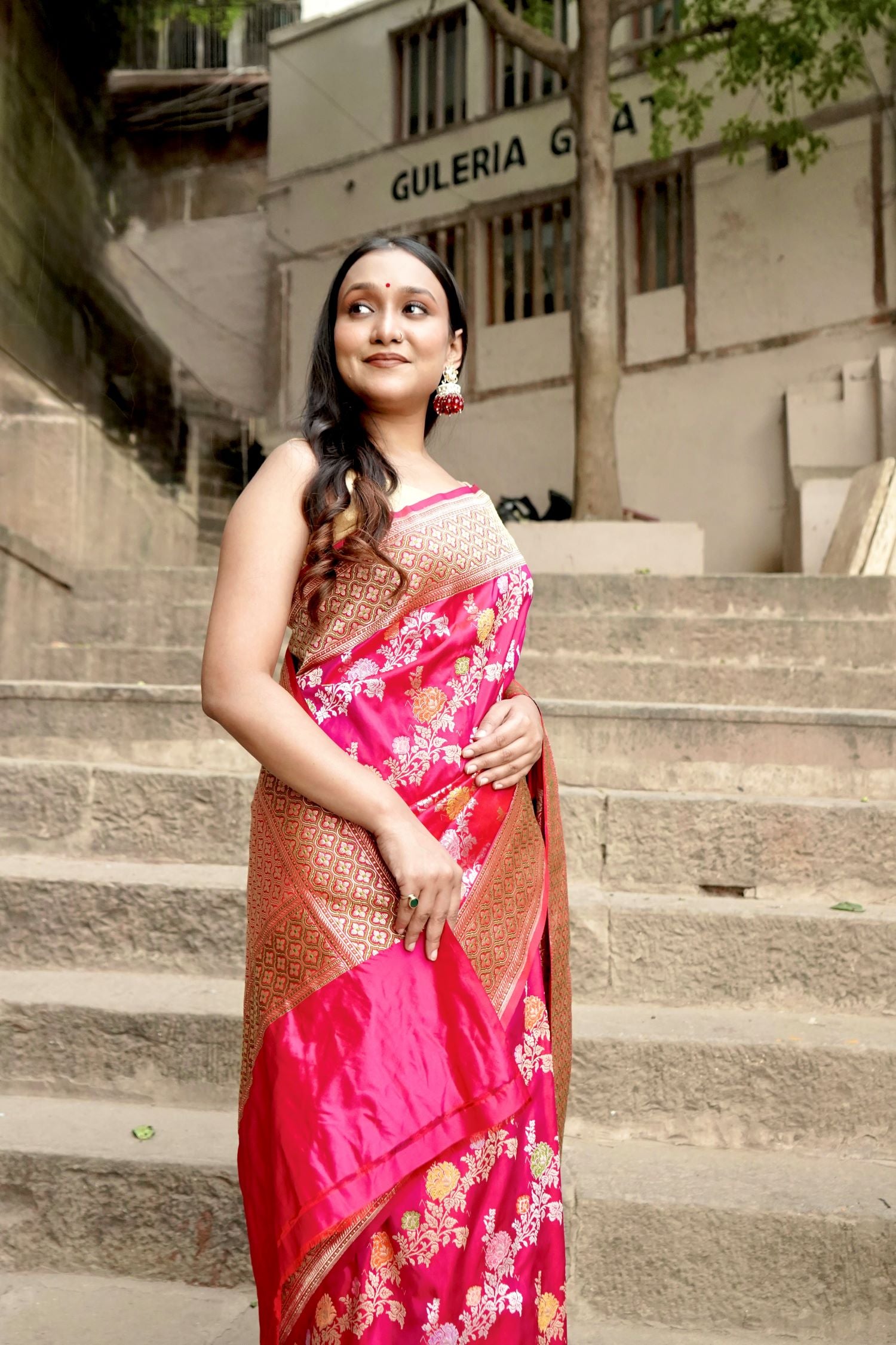 Pure Katan Kadhwa Jangla with Tilfi Minakari Work Saree