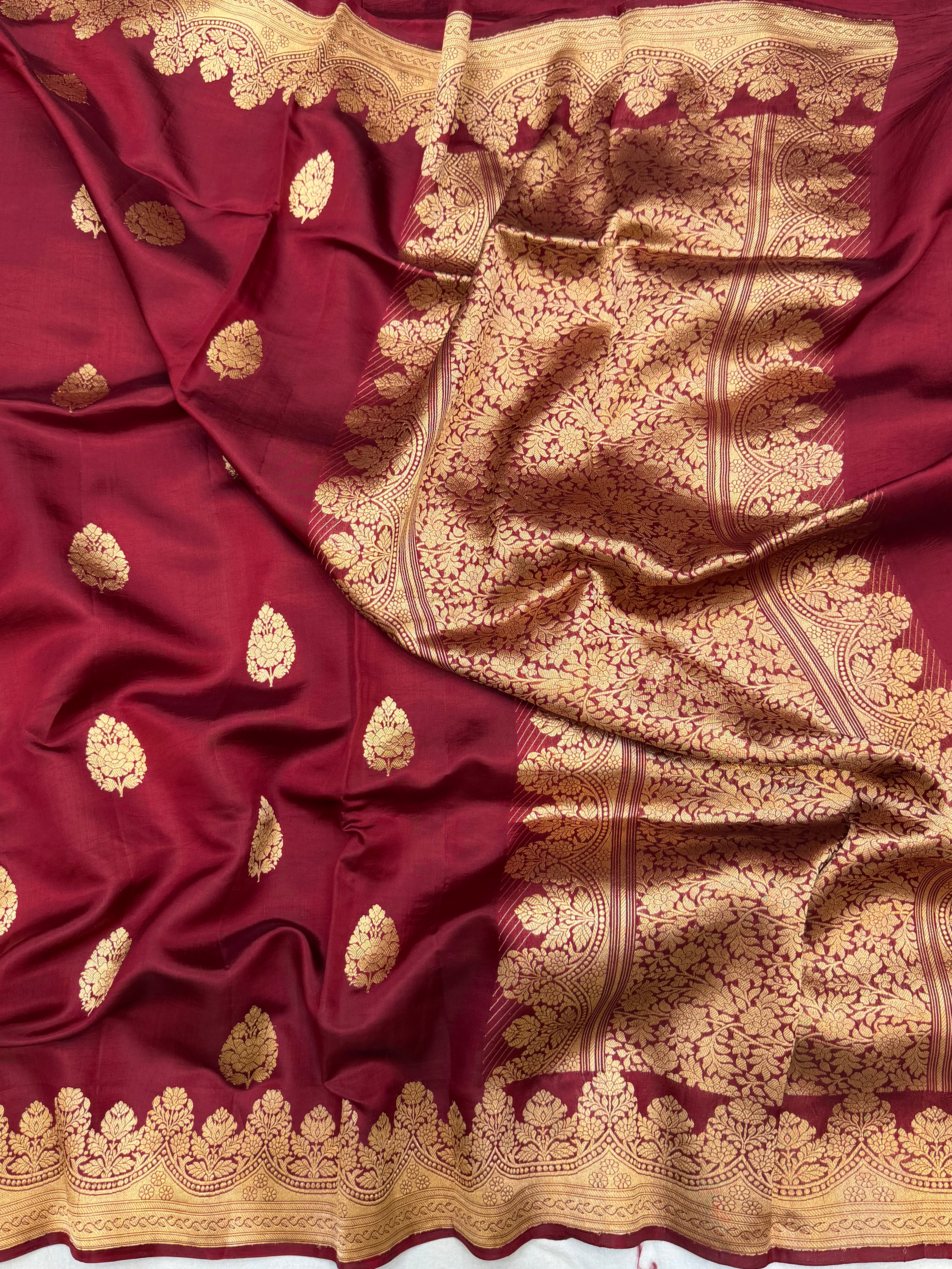Pure Mango Silk Banarasi Handloom Saree