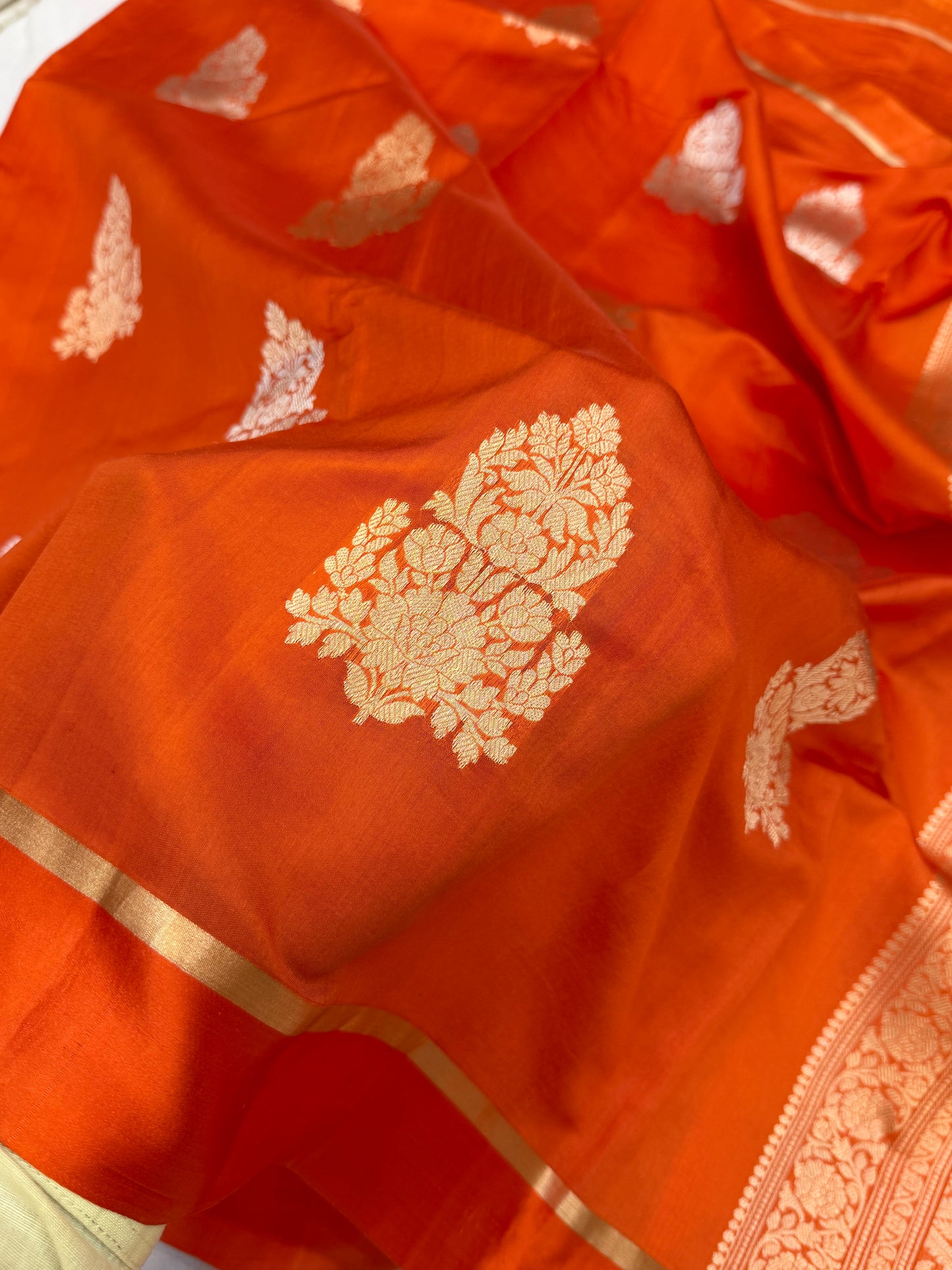 Pure Mango Silk Banarasi Handloom Saree