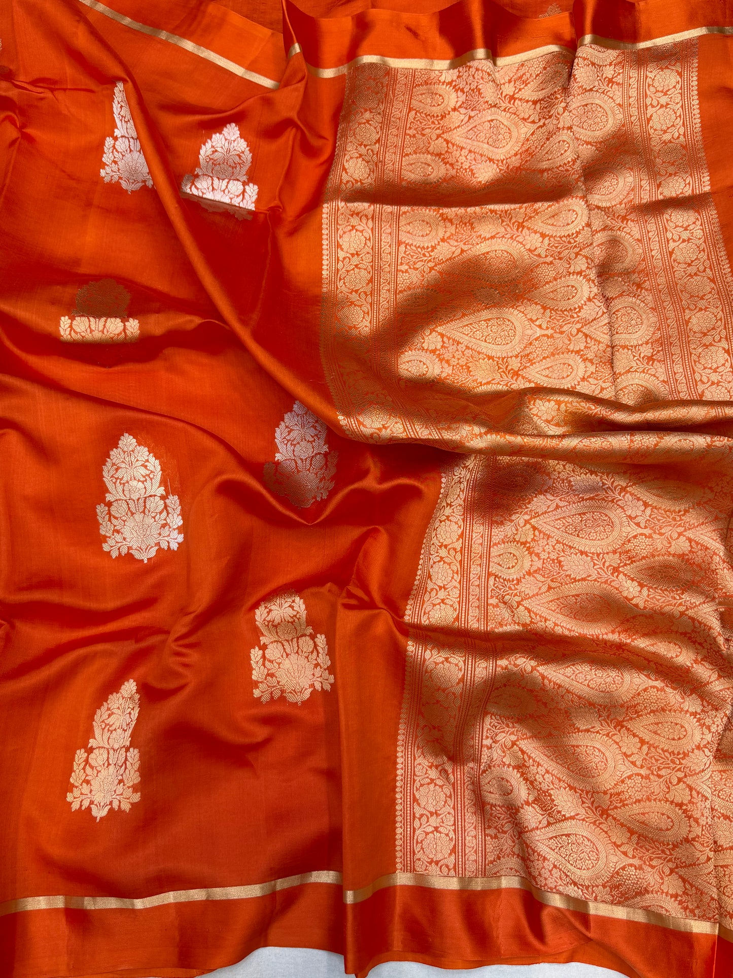 Pure Mango Silk Banarasi Handloom Saree