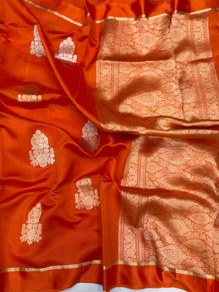 Pure Mango Silk Banarasi Handloom Saree