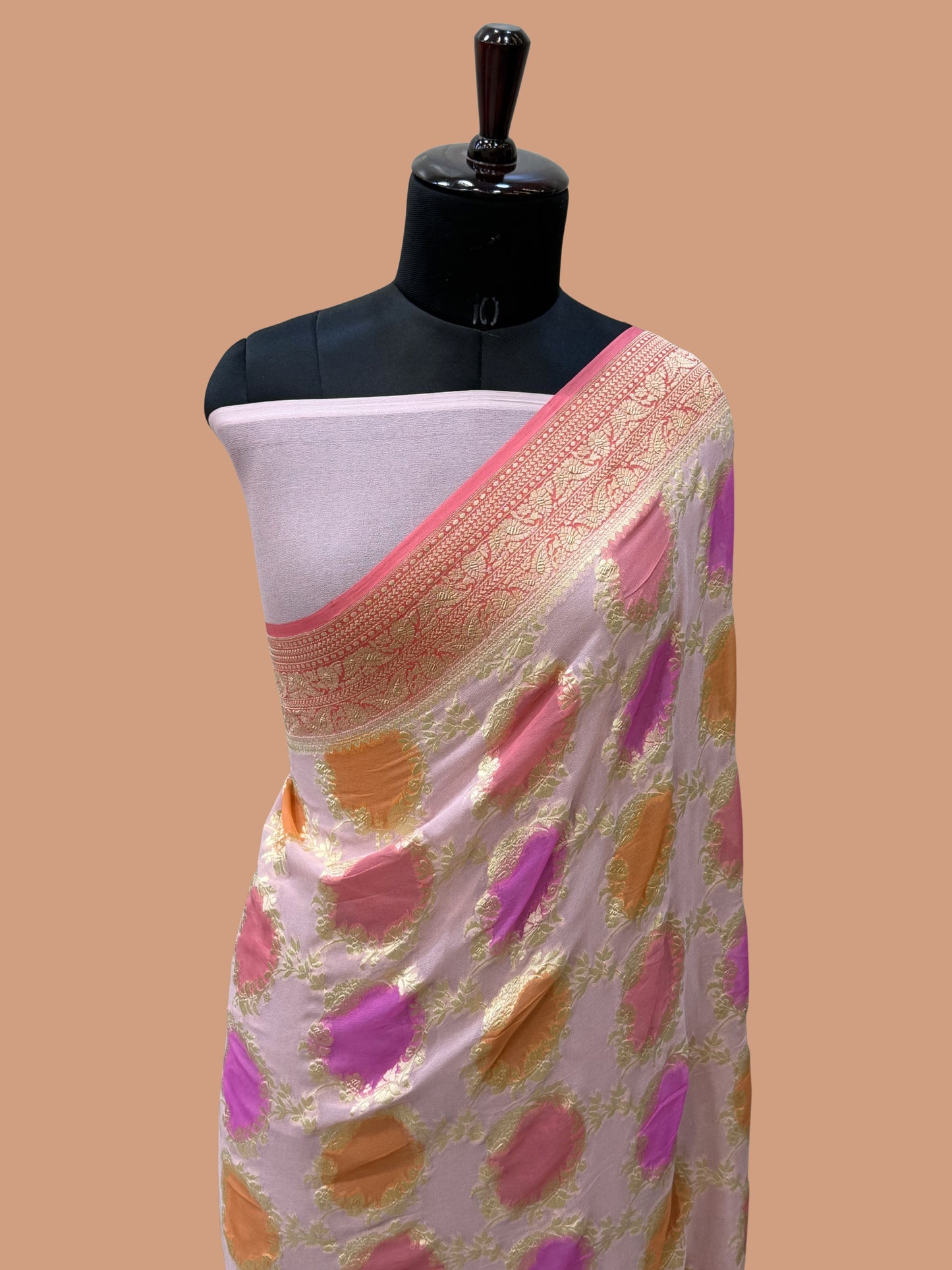 Rangkat Pure Khaddi Georgette Handloom Banarasi Saree