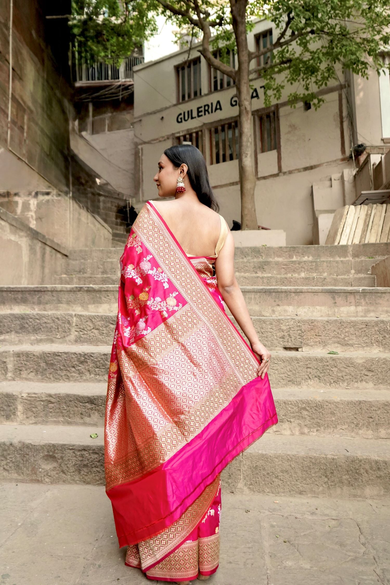 Pure Katan Kadhwa Jangla with Tilfi Minakari Work Saree