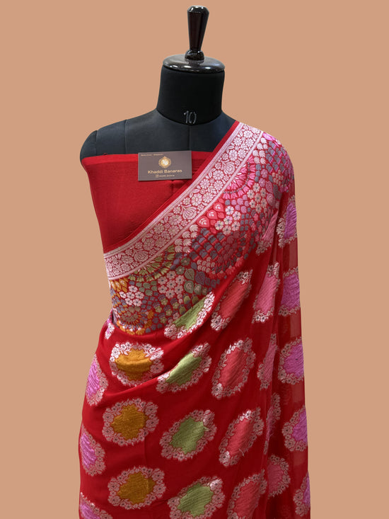 Rani Color Khaddi Georgette Banarasi Saree