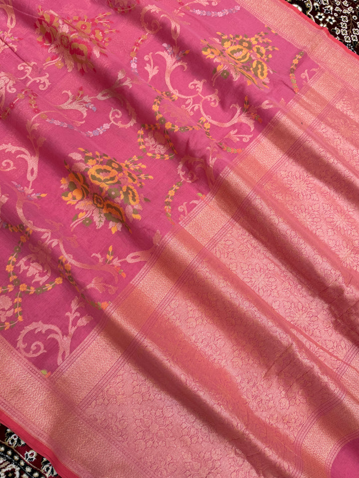Pure Cotton Jamdani Handloom Banarasi Saree