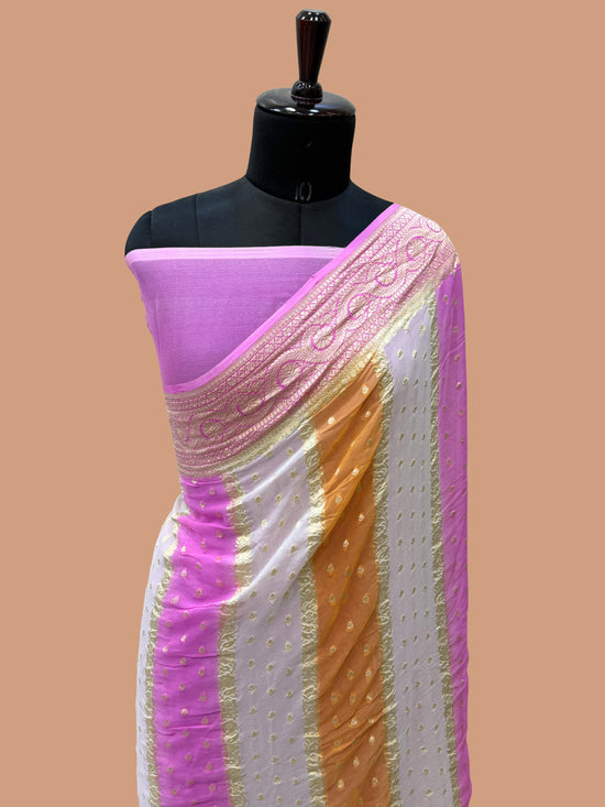 Rangkat Pure Khaddi Georgette Handloom Banarasi Saree