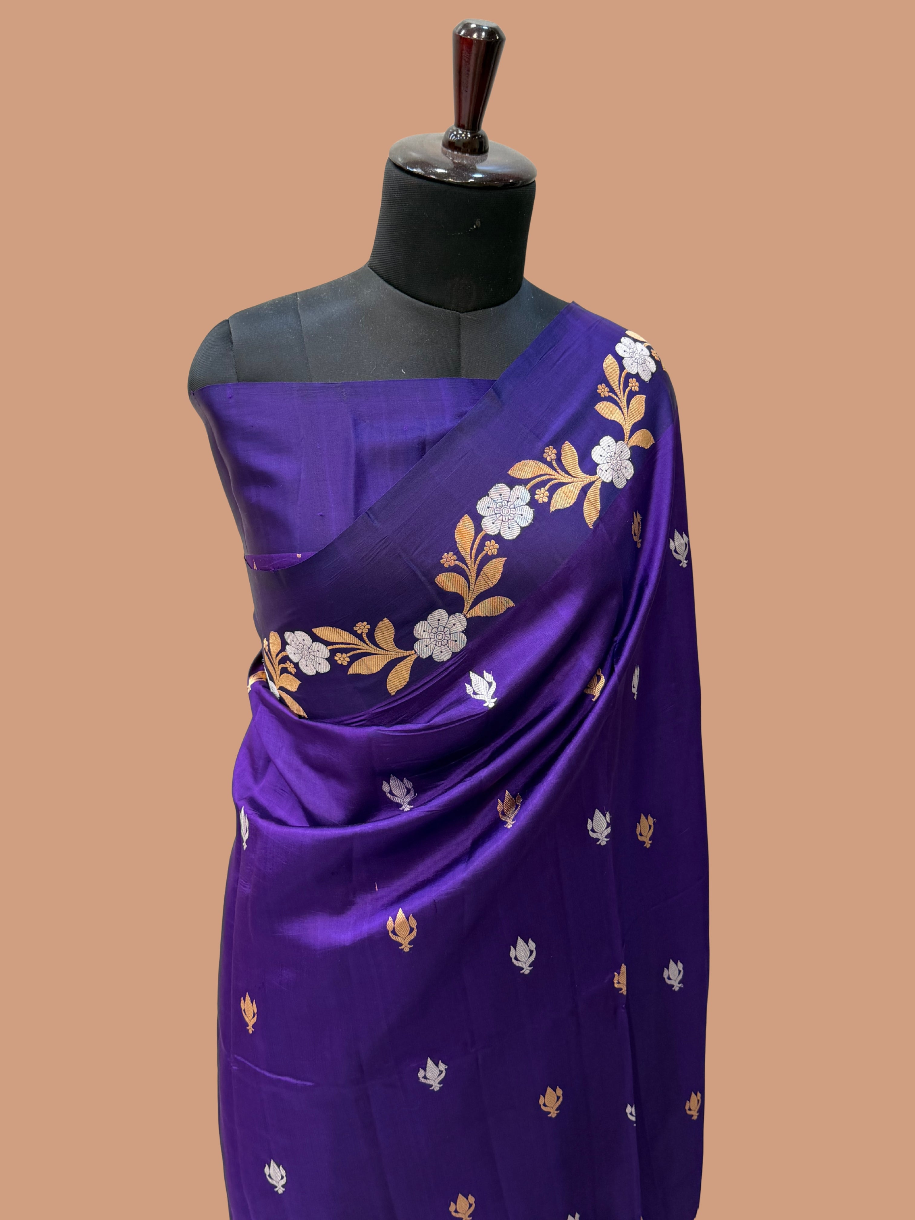 Pure Mango Silk Banarasi Handloom Saree