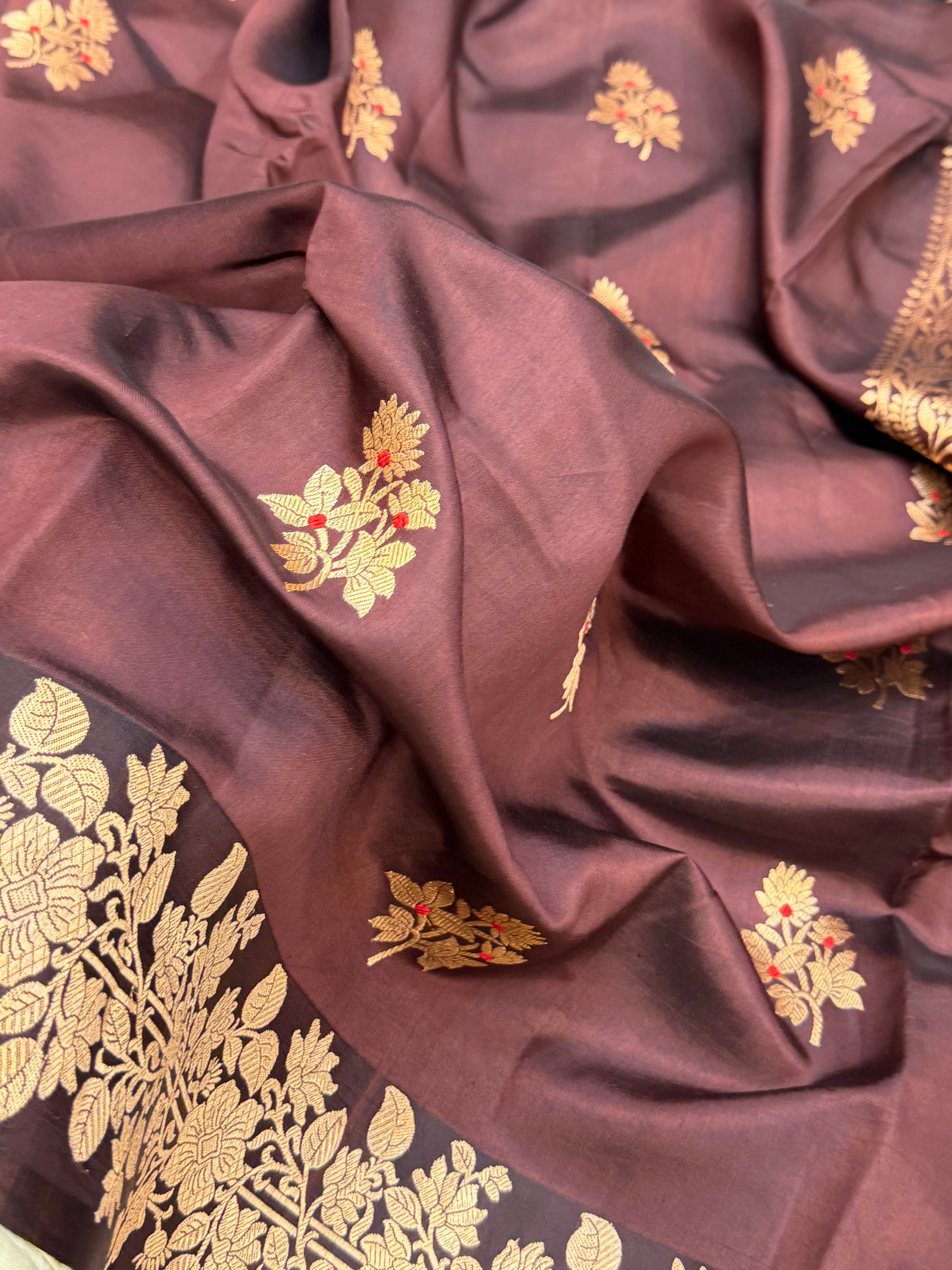 Pure Mango Silk Banarasi Handloom Saree