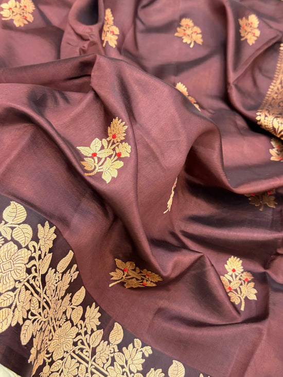 Pure Mango Silk Banarasi Handloom Saree