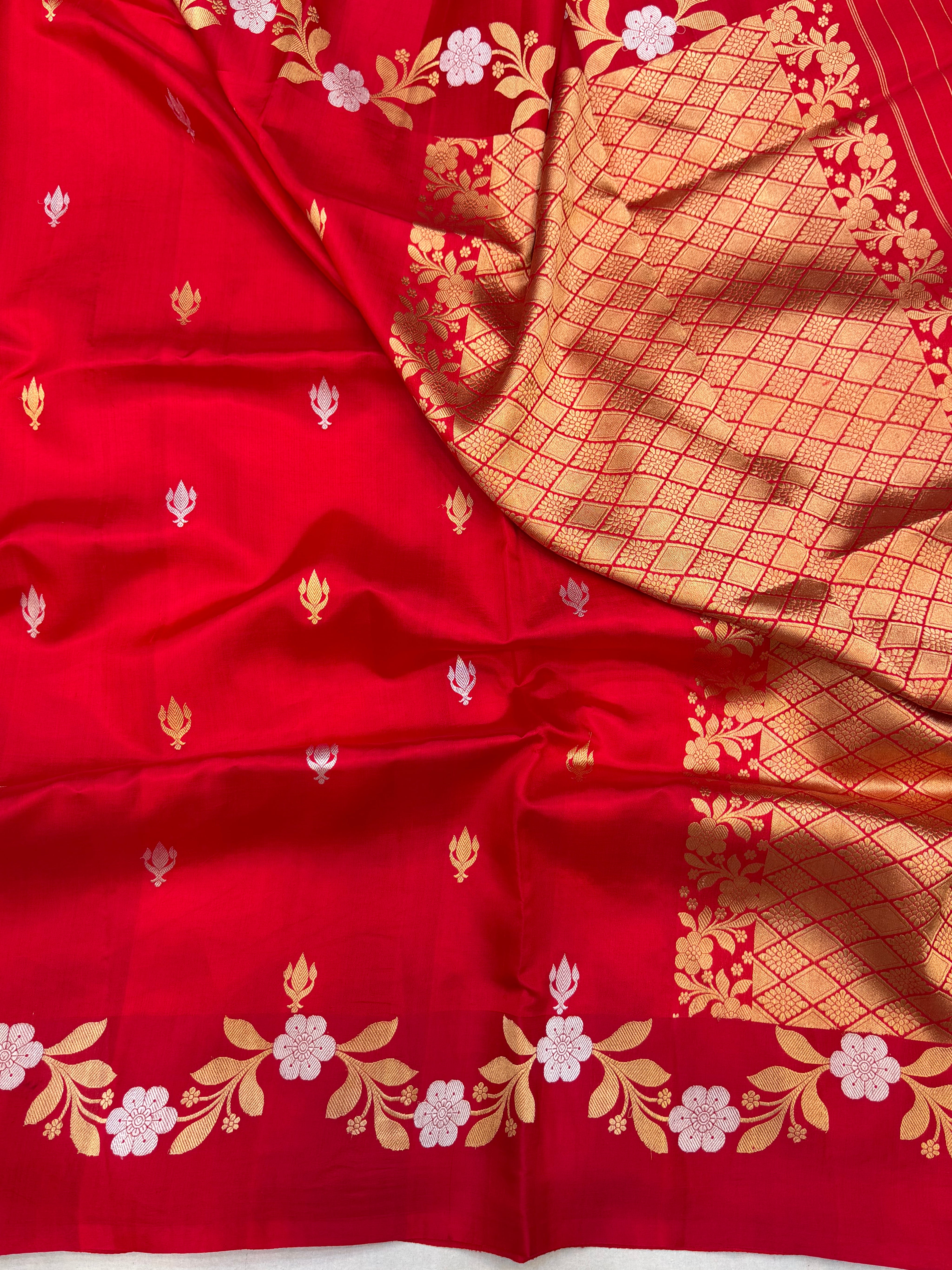 Pure Mango Silk Banarasi Handloom Saree