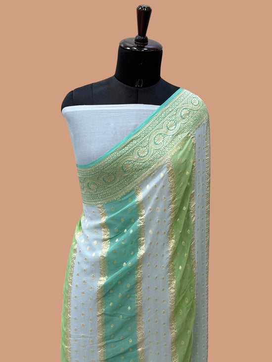 Rangkat Pure Khaddi Georgette Handloom Banarasi Saree