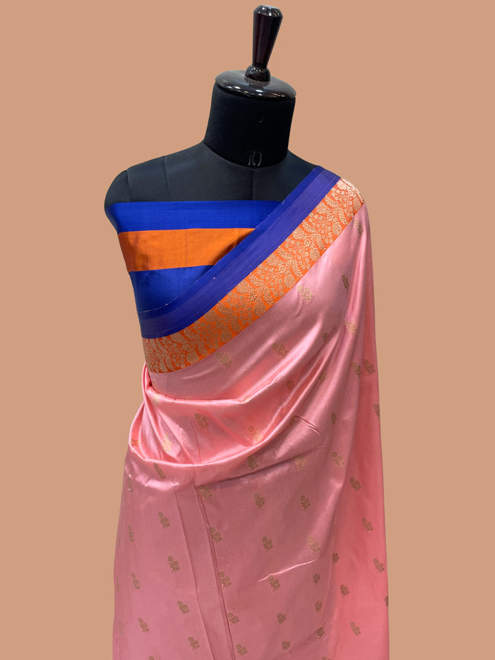 Pure Katan Silk Banarasi Handloom Saree - All over Kadua Buti