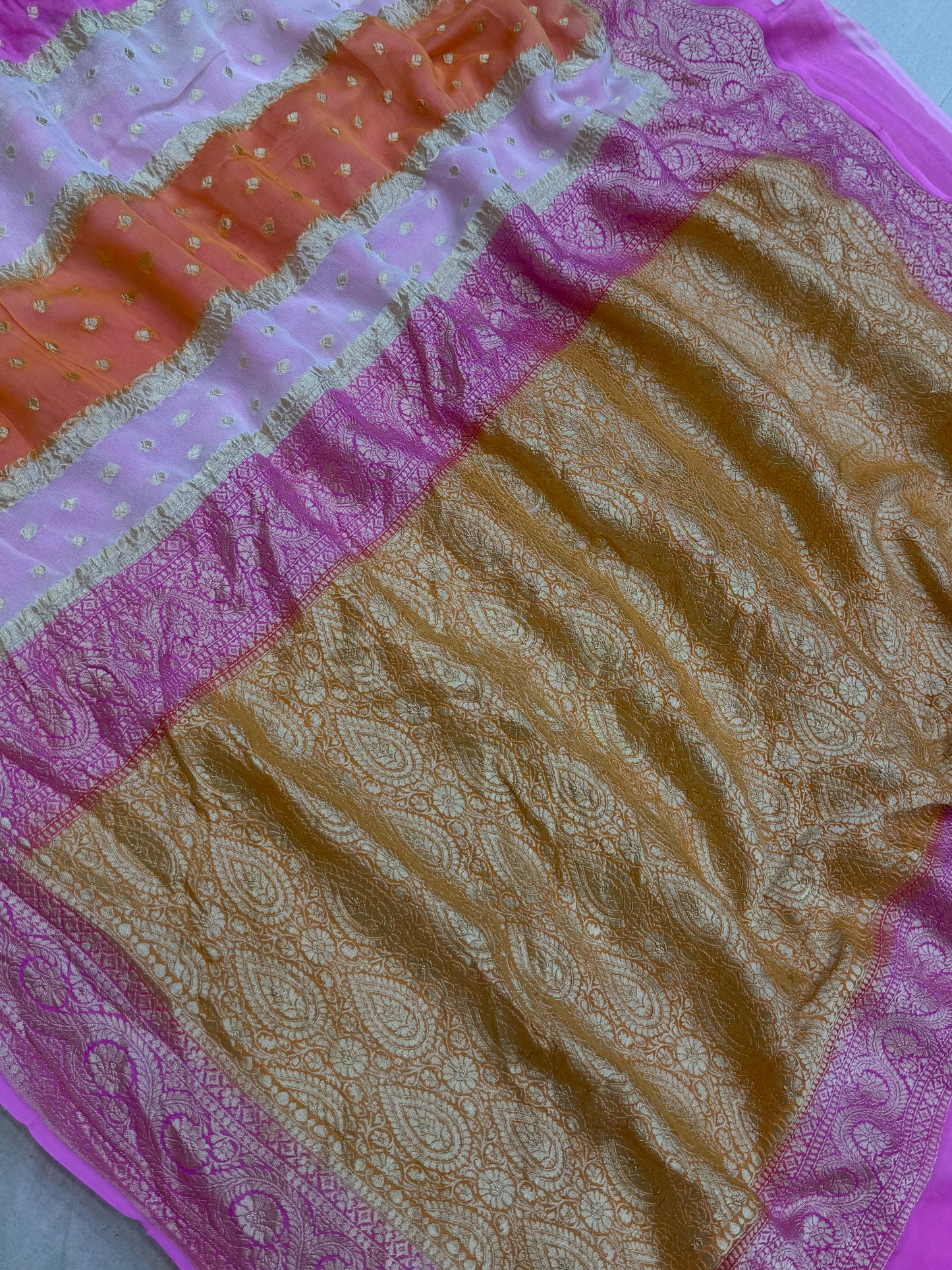 Rangkat Pure Khaddi Georgette Handloom Banarasi Saree