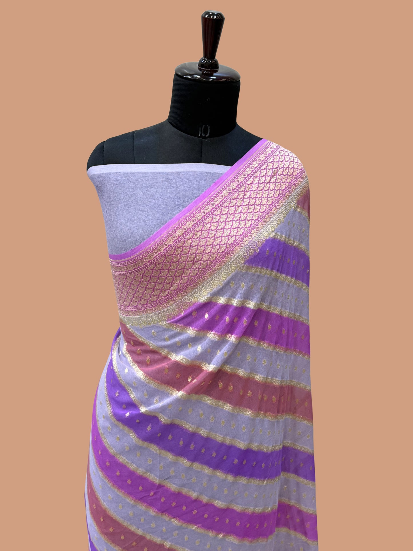 Rangkat Pure Khaddi Georgette Handloom Banarasi Saree